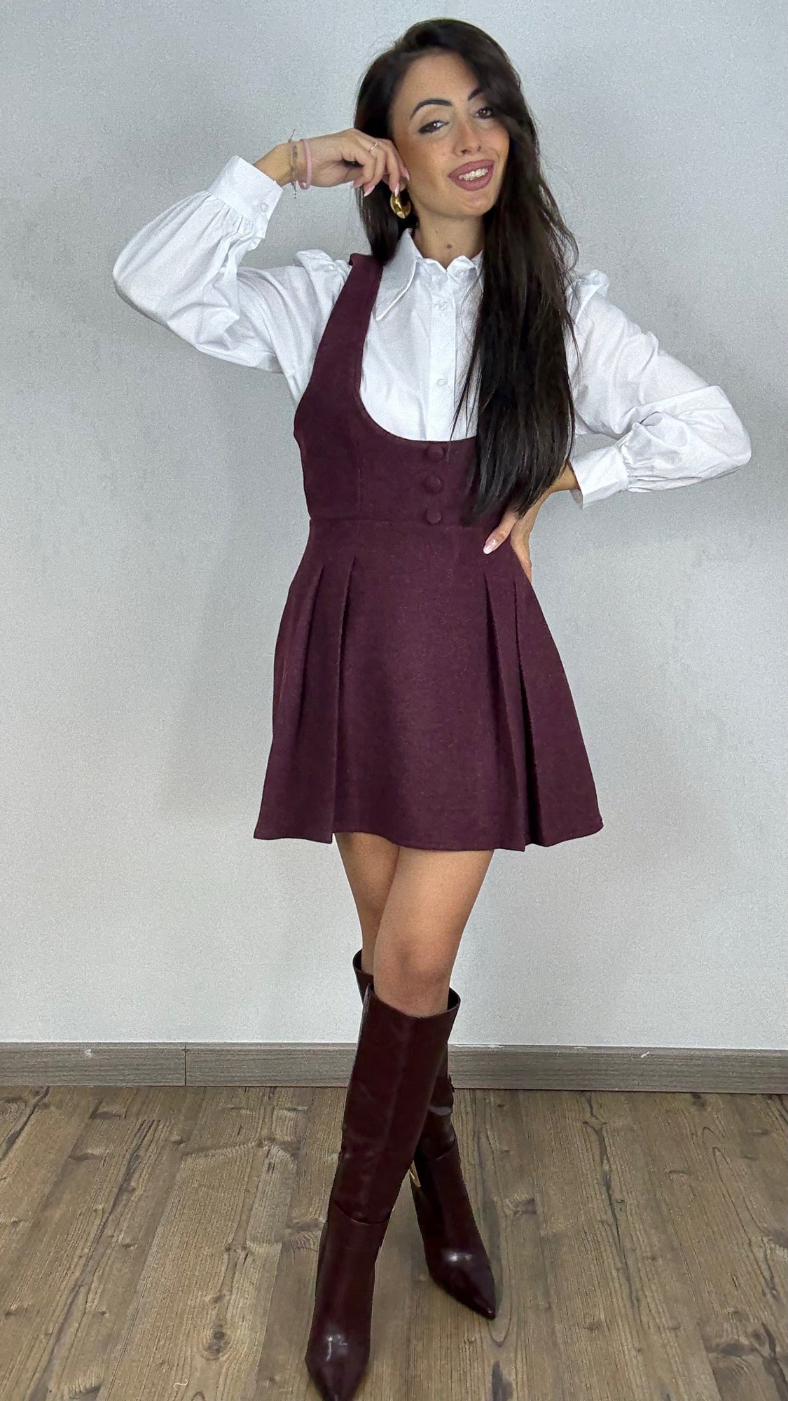 Abito Più Camicia Prugna