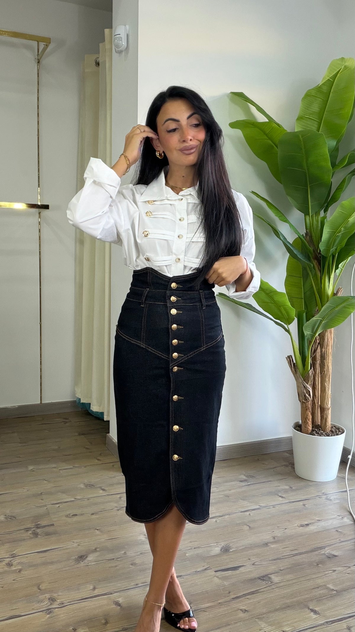 Gonna in Denim Scuro 2671-1