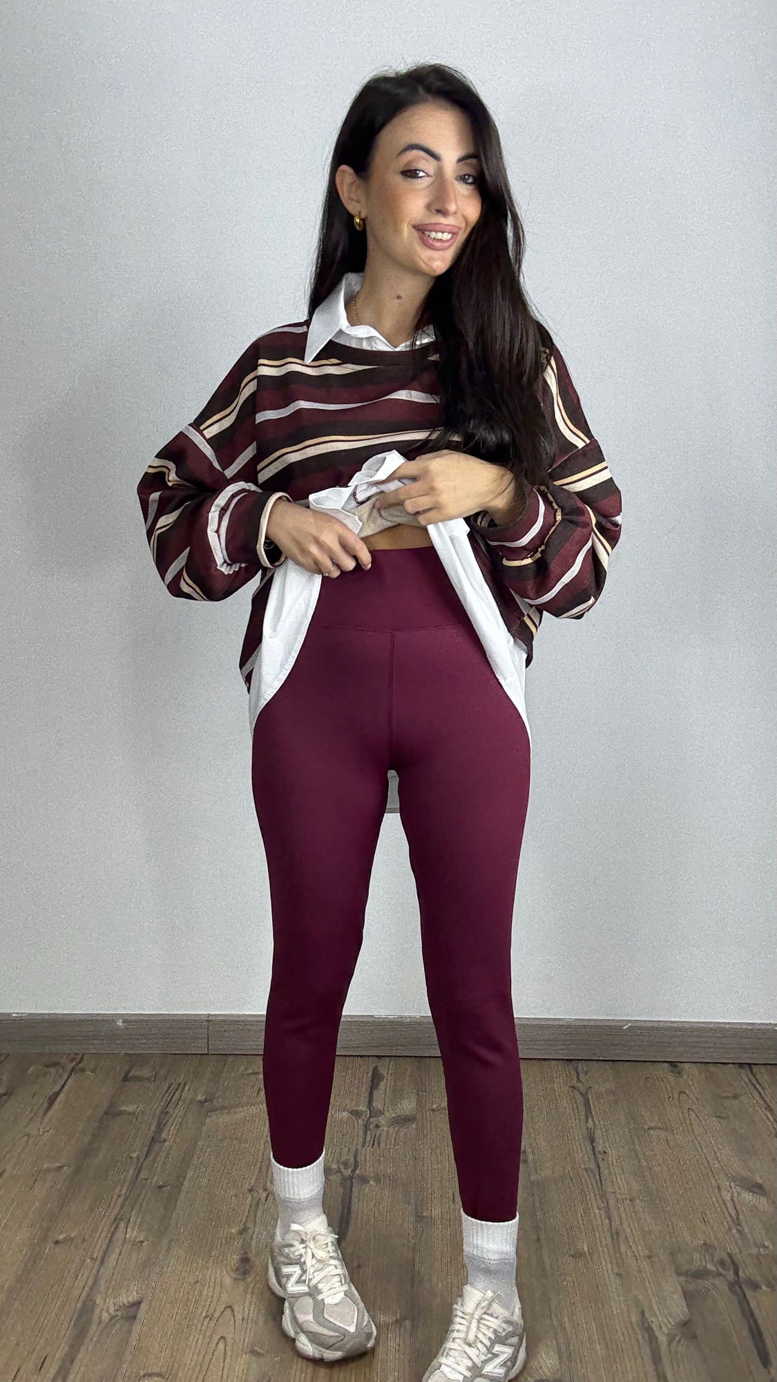 Leggins Felpatissimo bordeaux