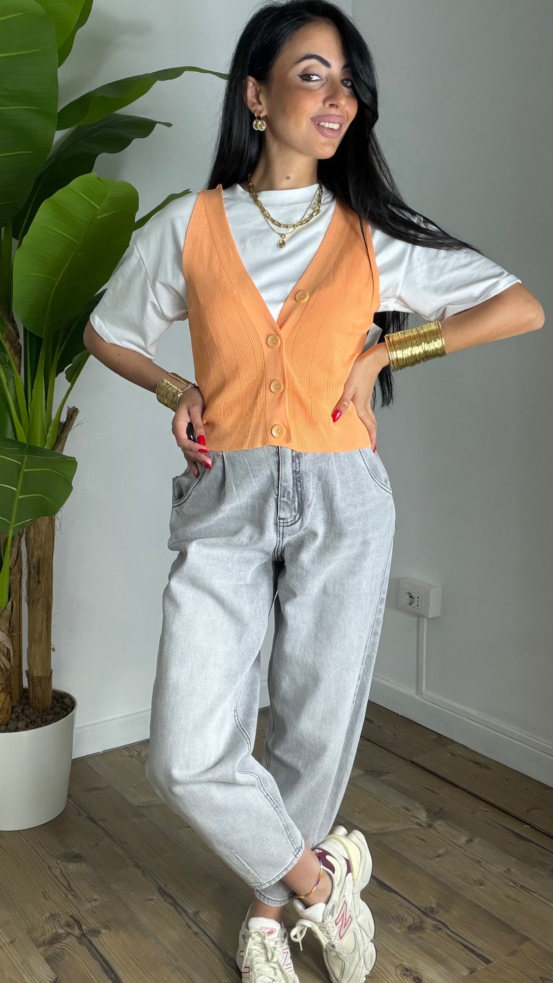 Gilet in Filo Arancio