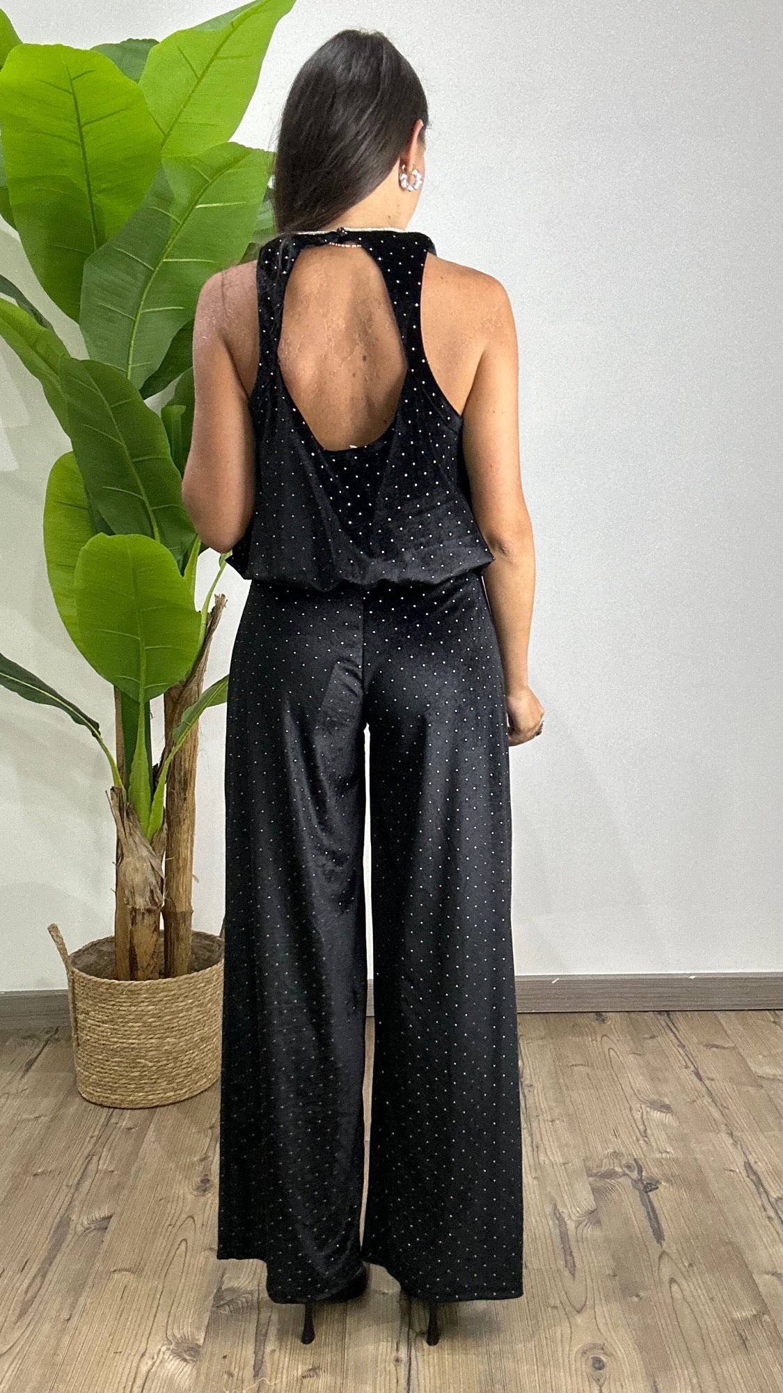 Blusa Crop in Velluto