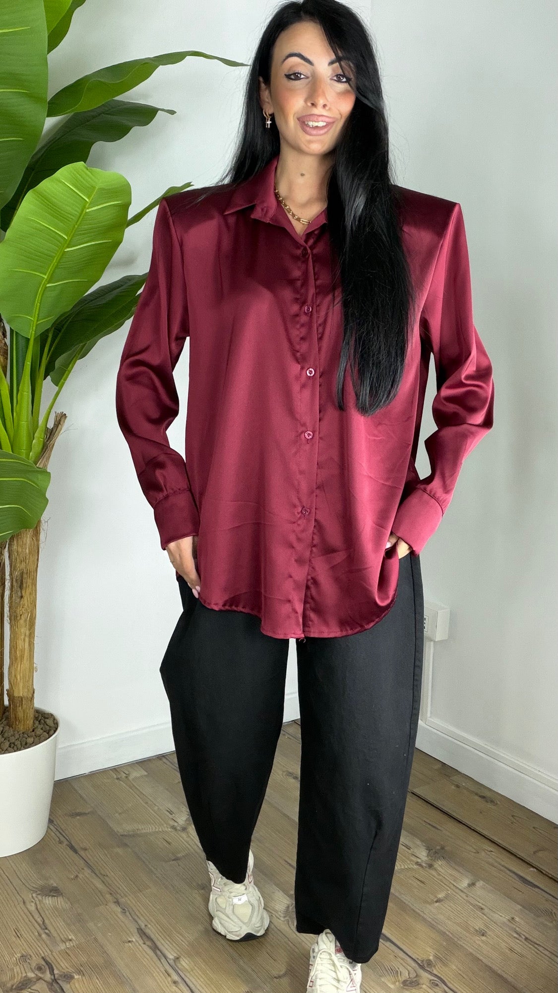 Camicia Raso con Spalline