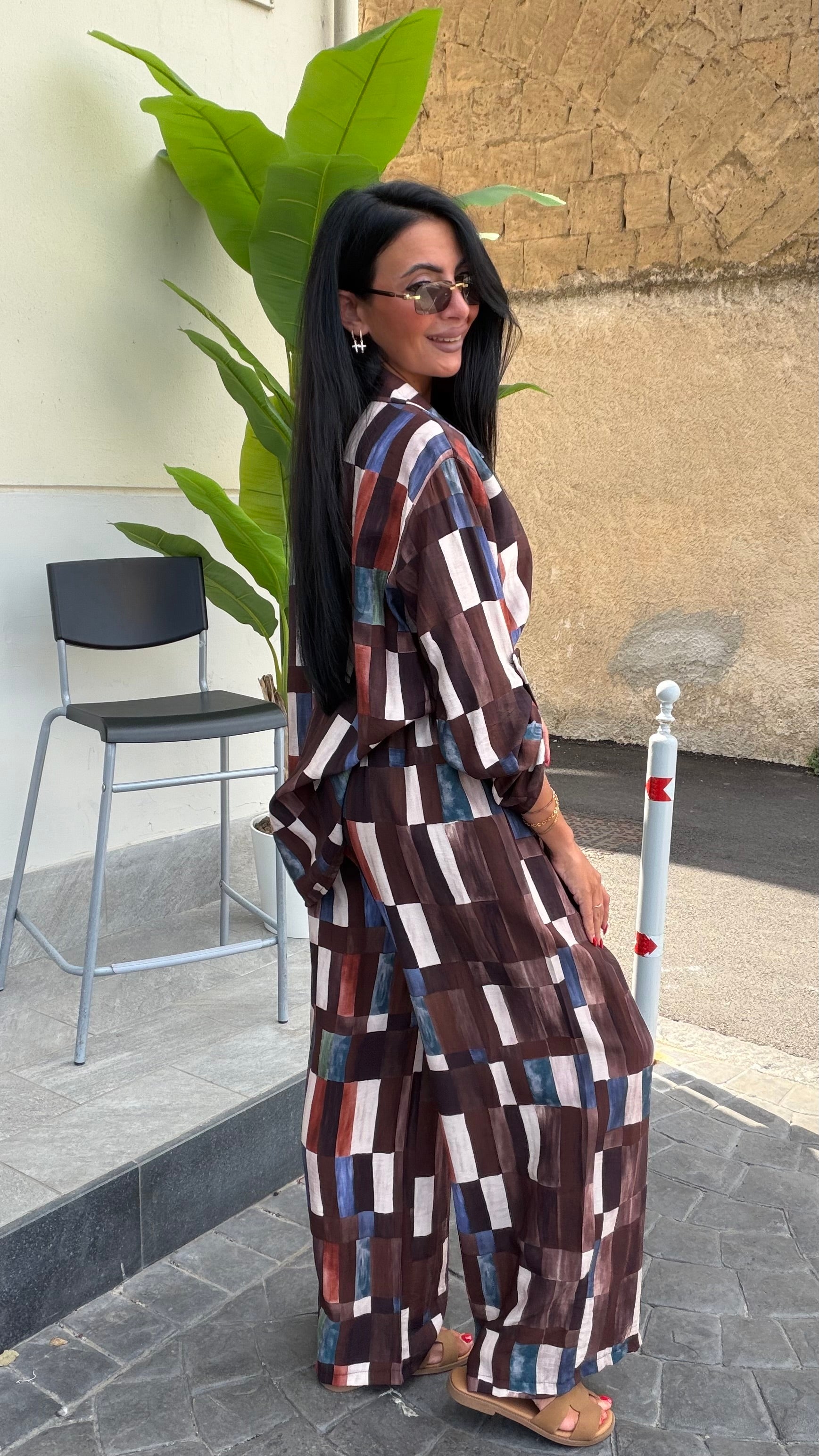 Coordinato Quadroni marrone