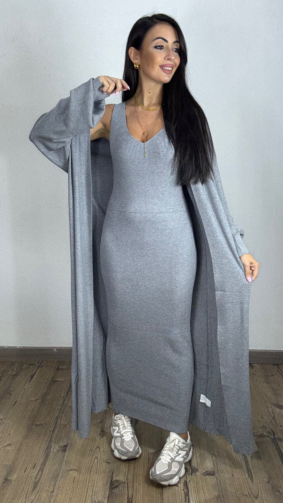 Coordinato Abito e Cardigan