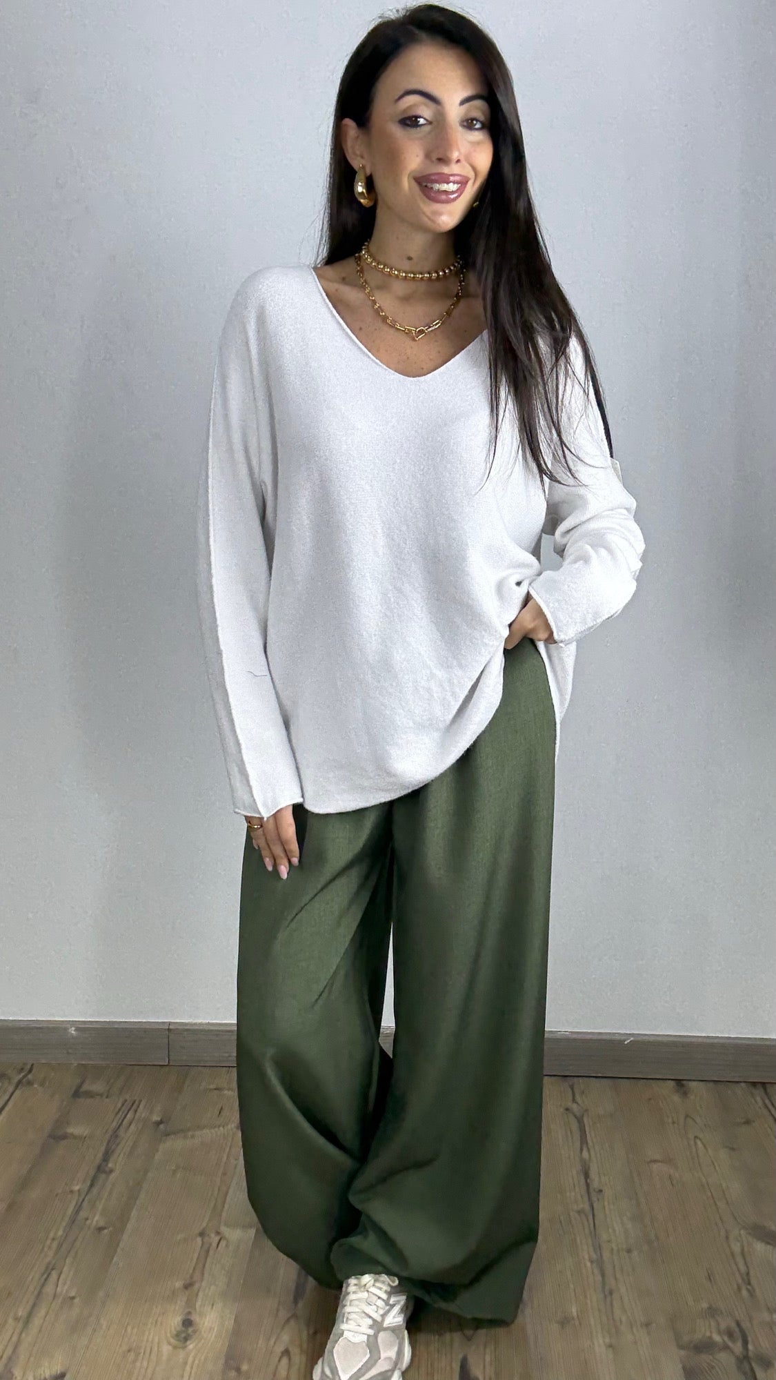 Maglia in Lanetta Scollo a V