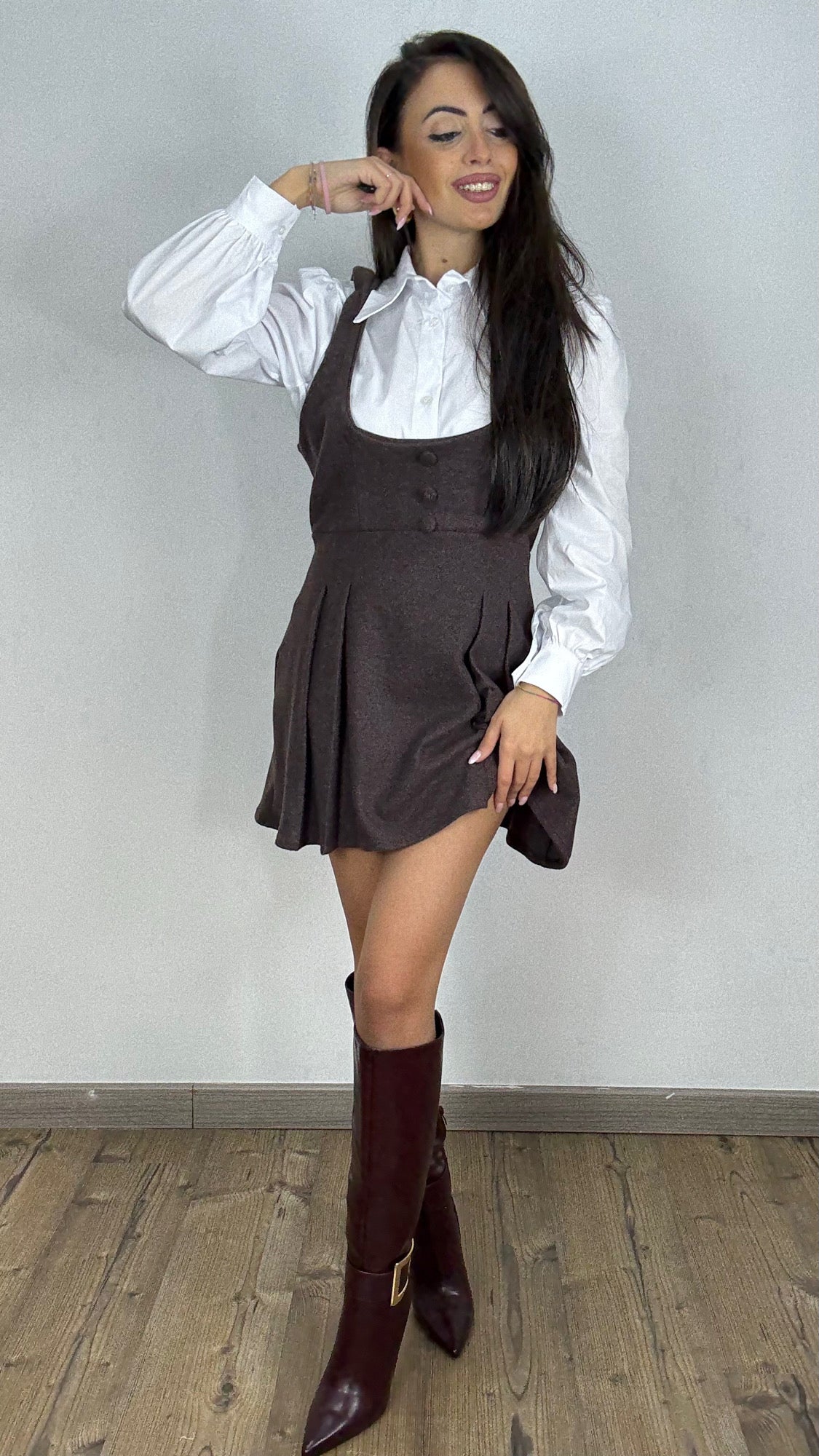 Abito Più Camicia Marrone
