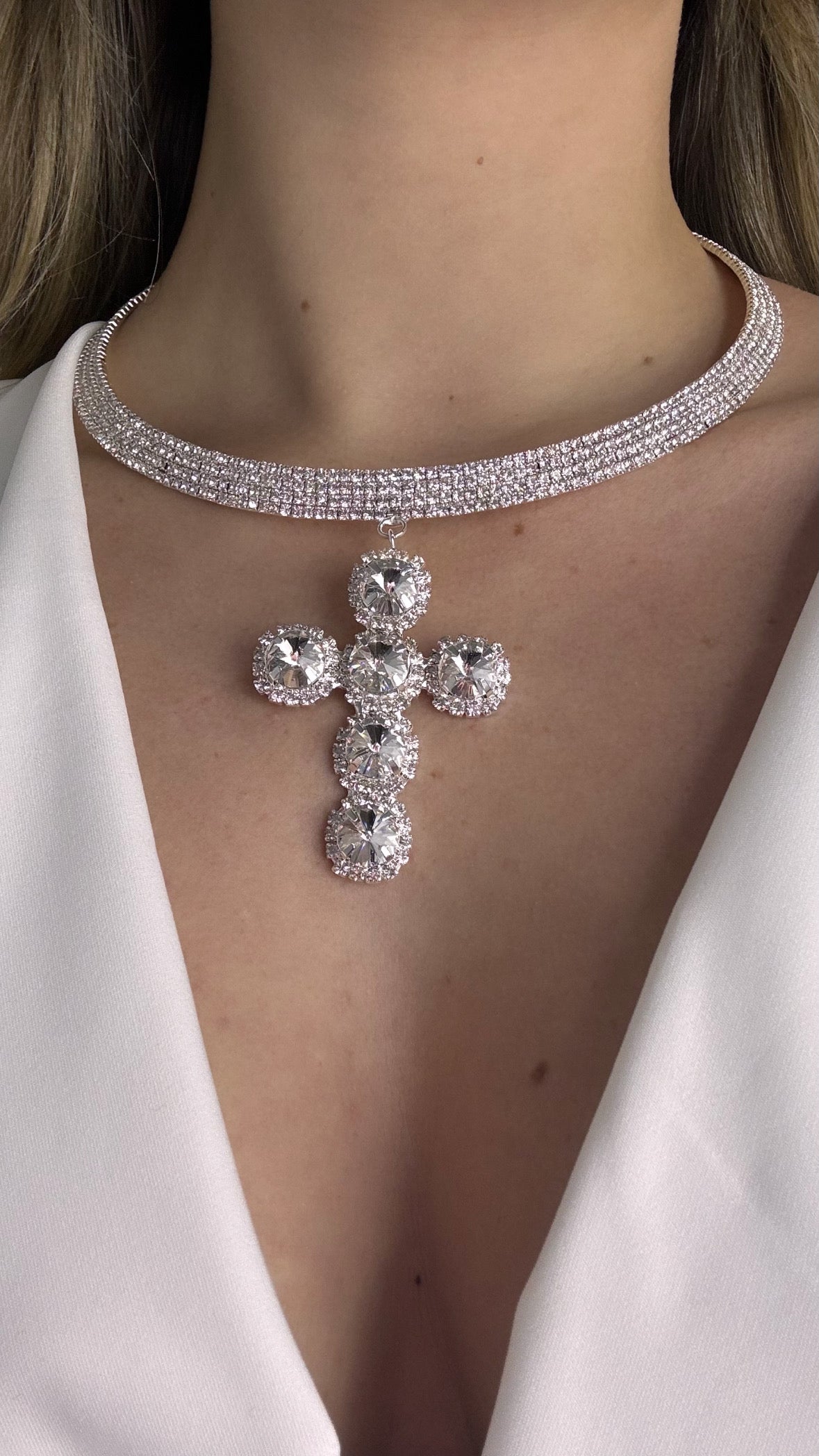 Collana Girocollo Croce