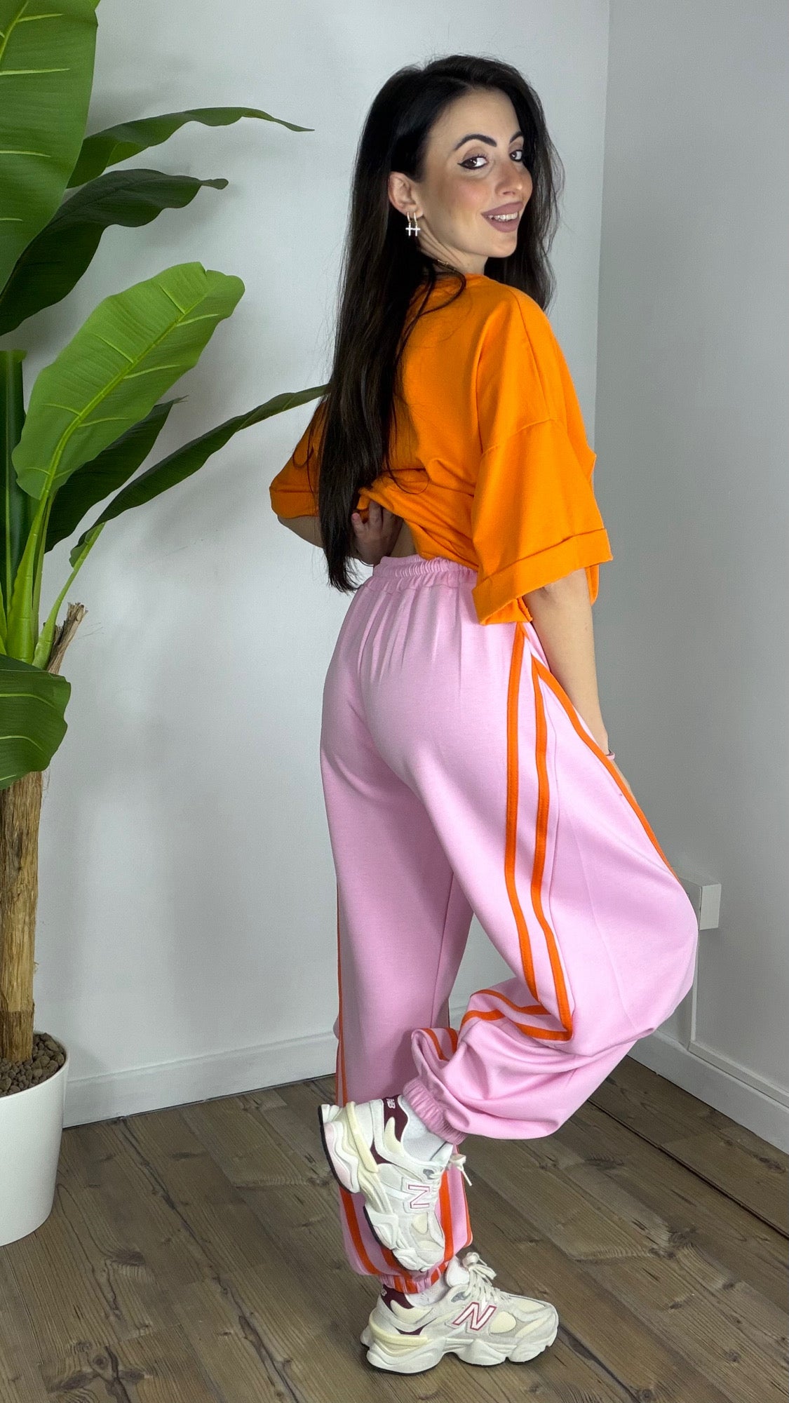 Pantalone Riga Arancio