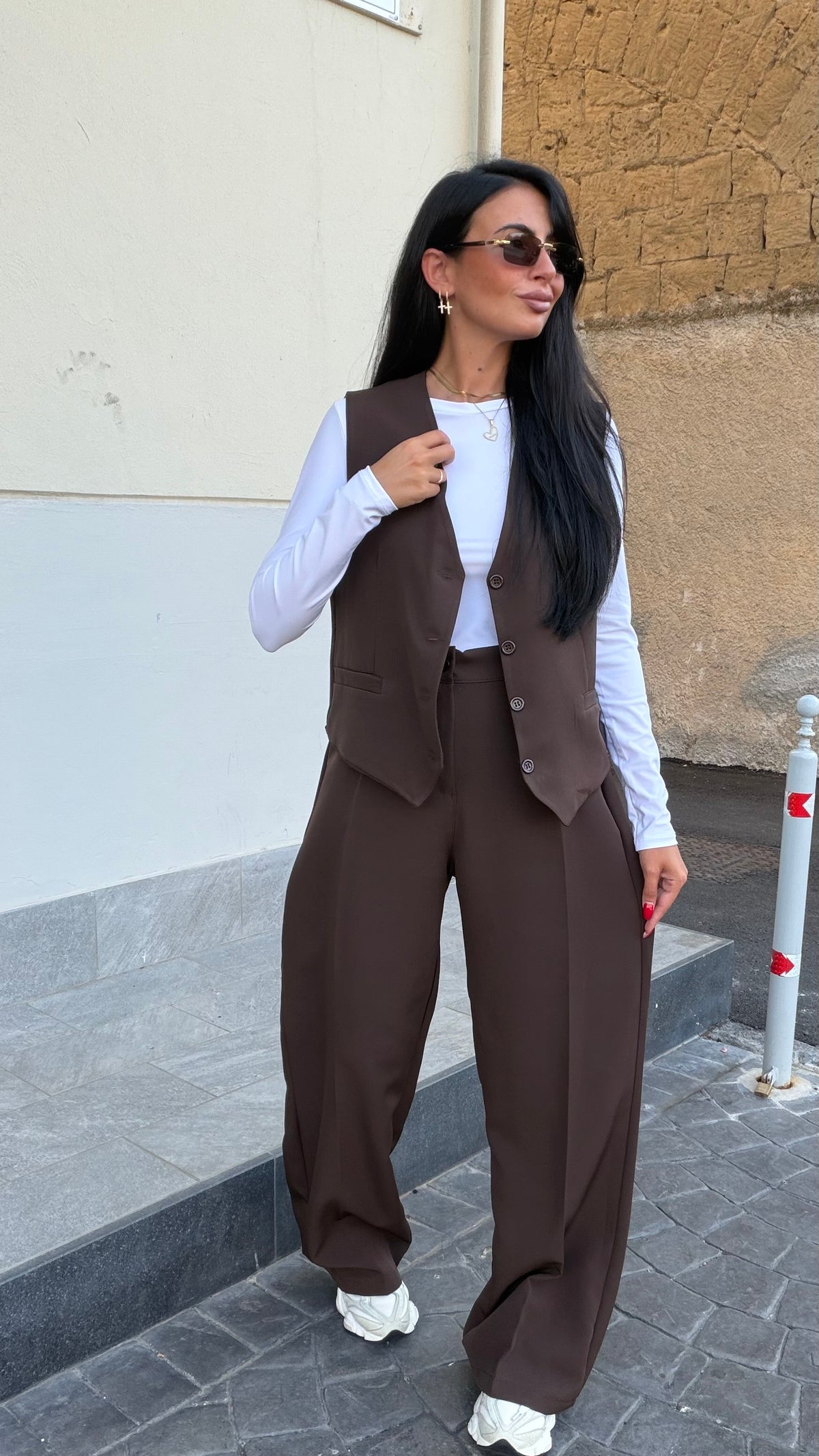 Tailleur Alessia marrone
