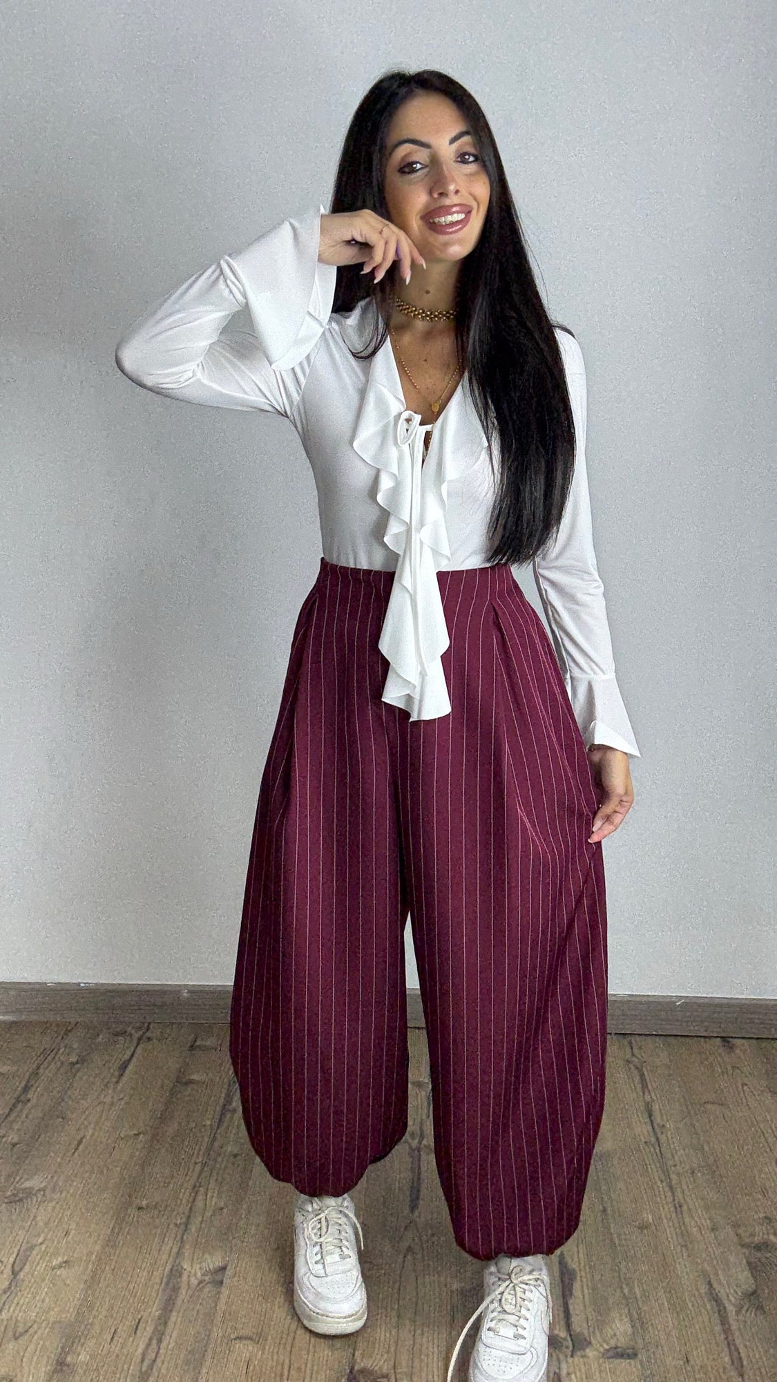 Pantalone Ballon Gessato