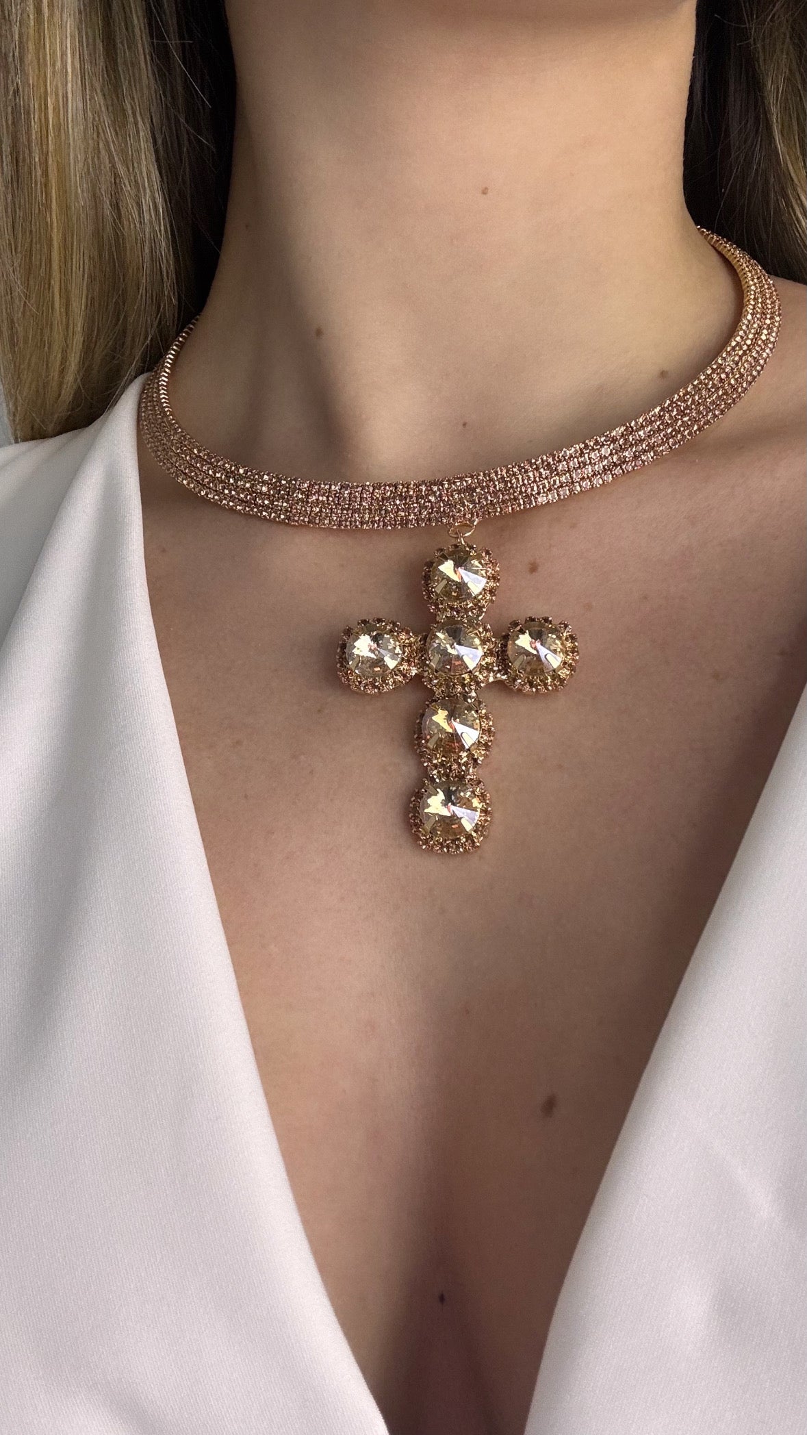 Collana Girocollo Croce