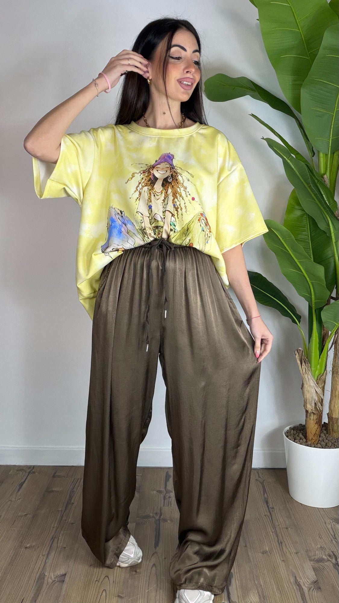 Pantalone Satinato palazzo