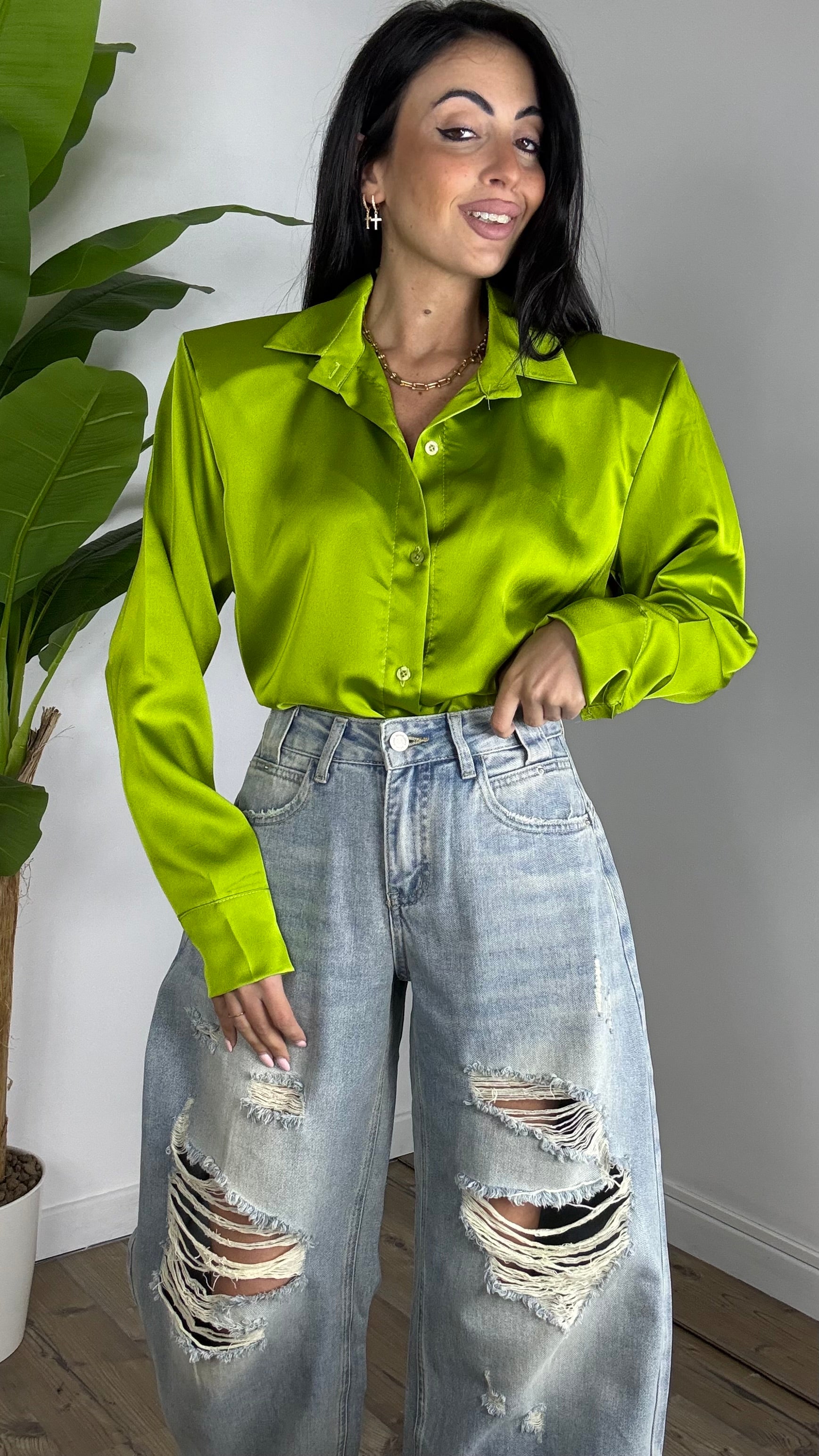 Camicia Raso con Spallina