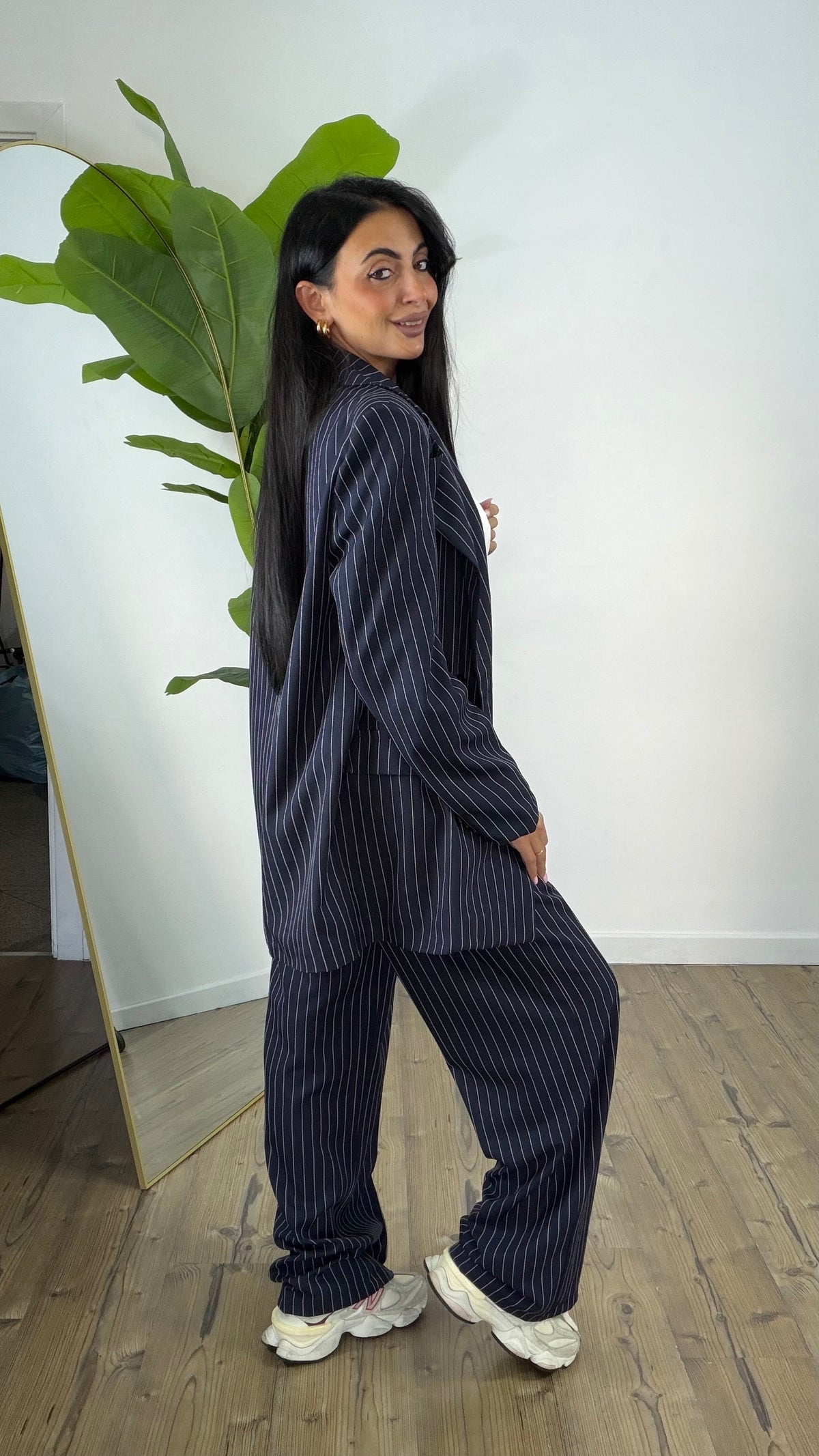 Tailleur Dolly gessato blu