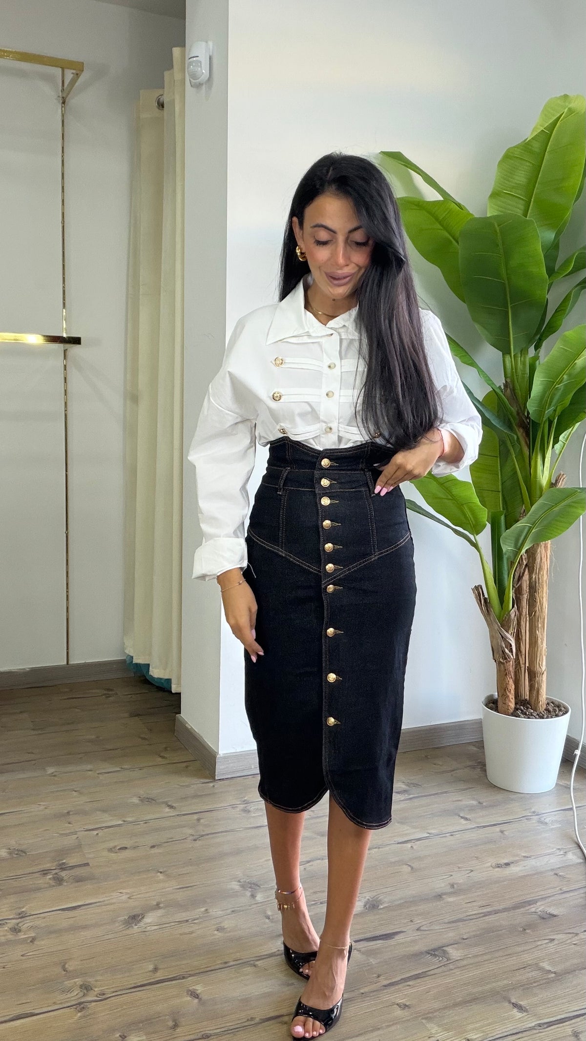 Gonna in Denim Scuro 2671-1