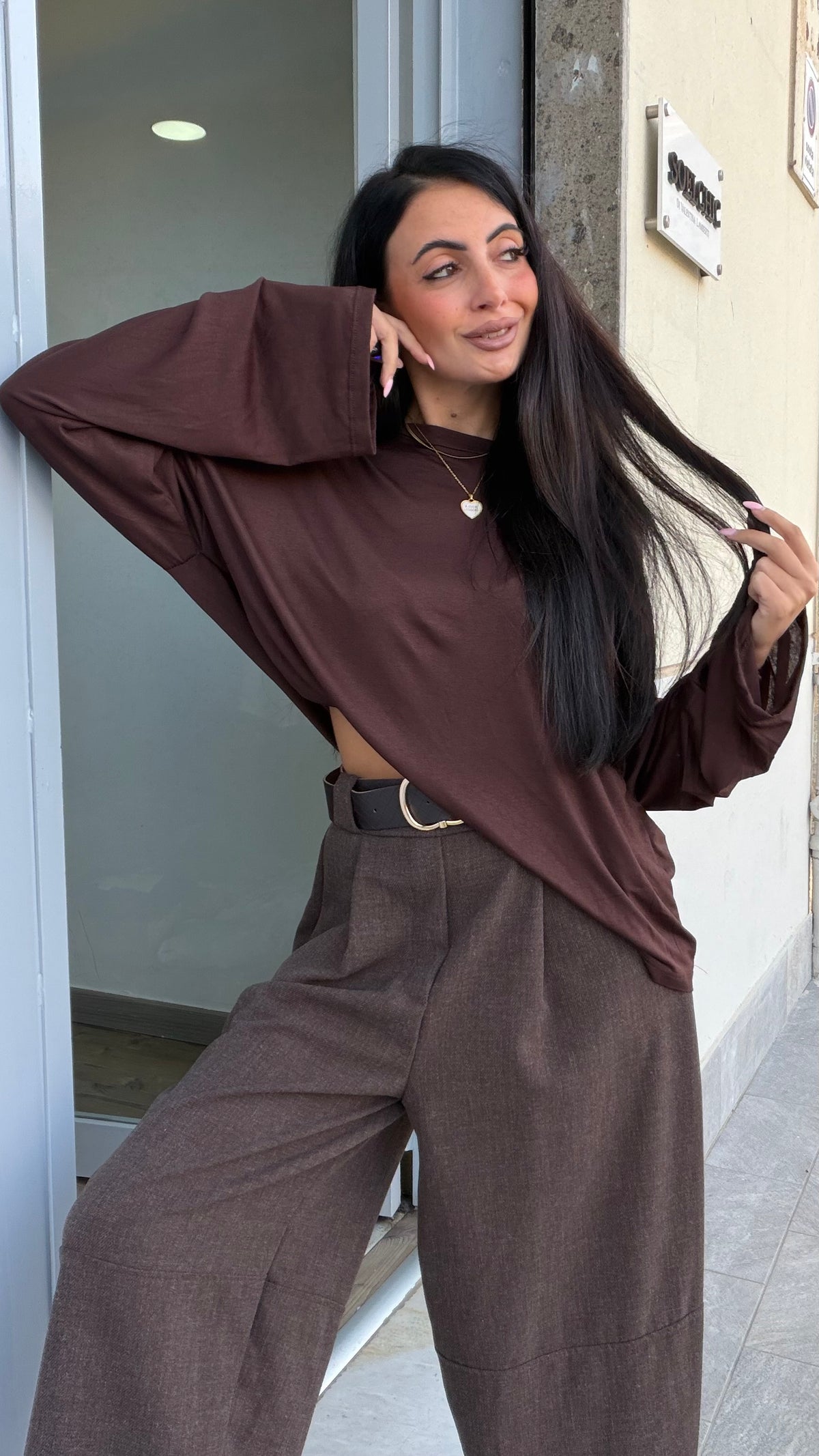 Longsleeve Marrone 5797