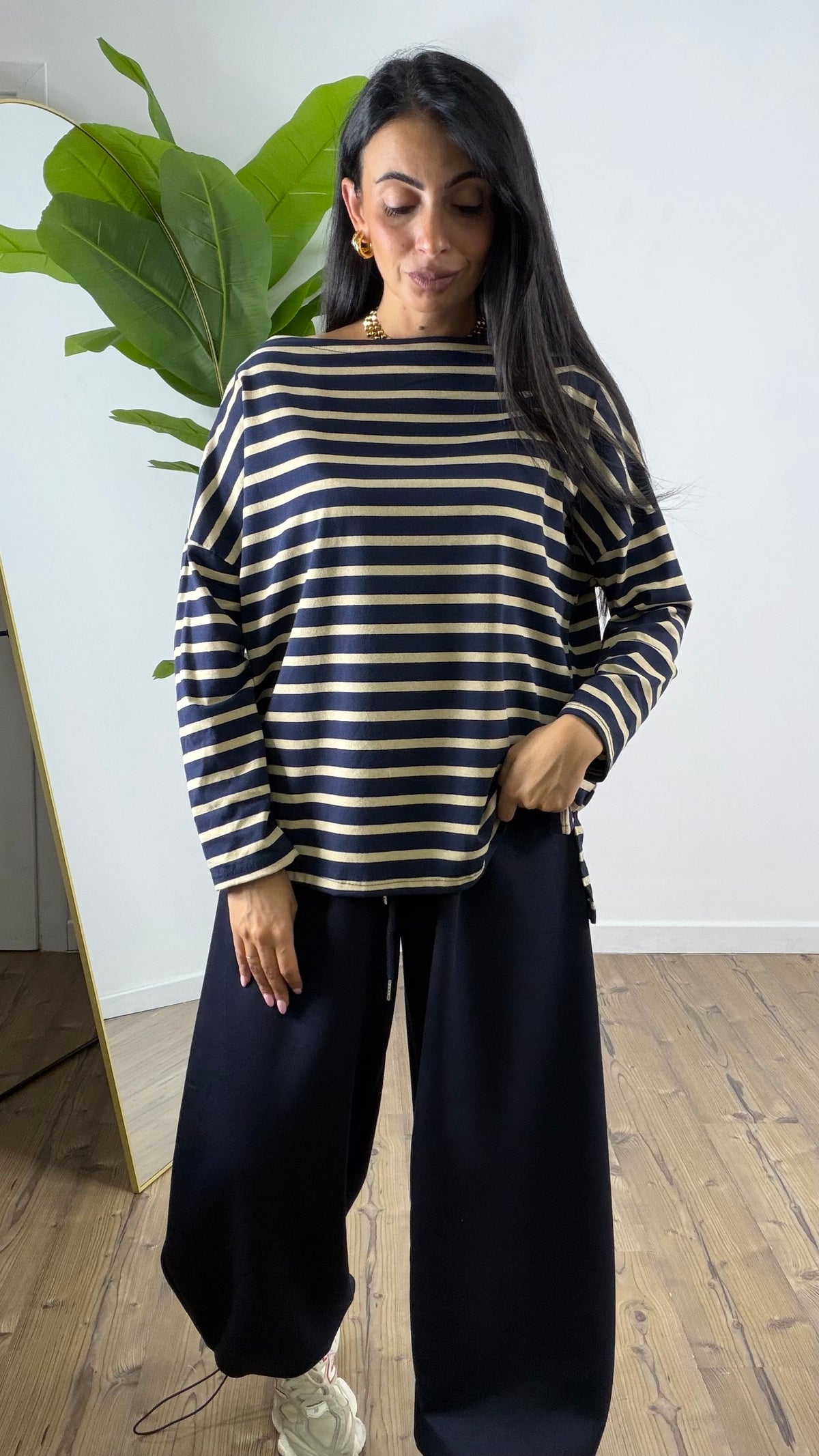 Maglia Riga Blu