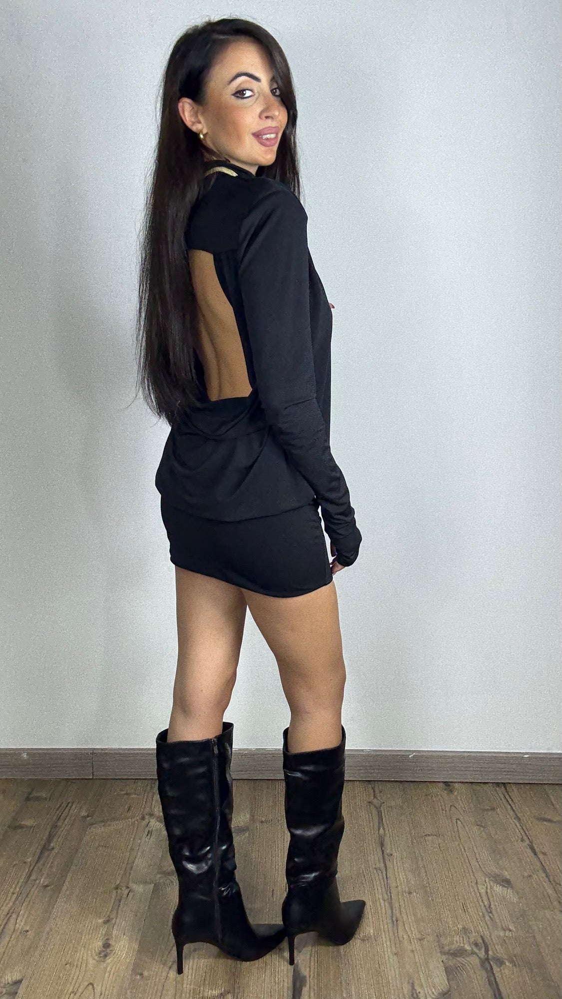 Abito 12103 Scollo Retro