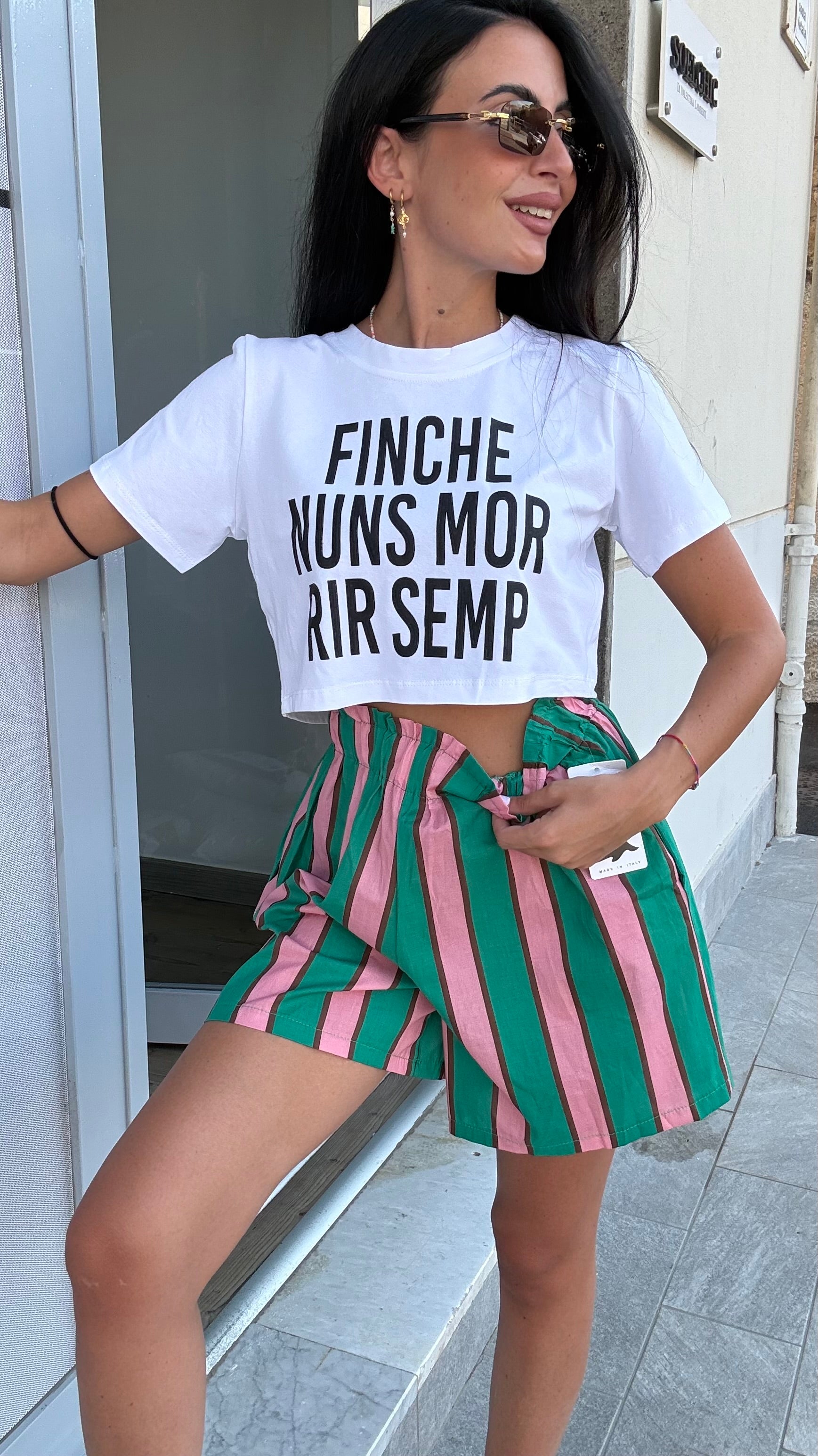 T-shirt Finché nuns mor Rir Semp