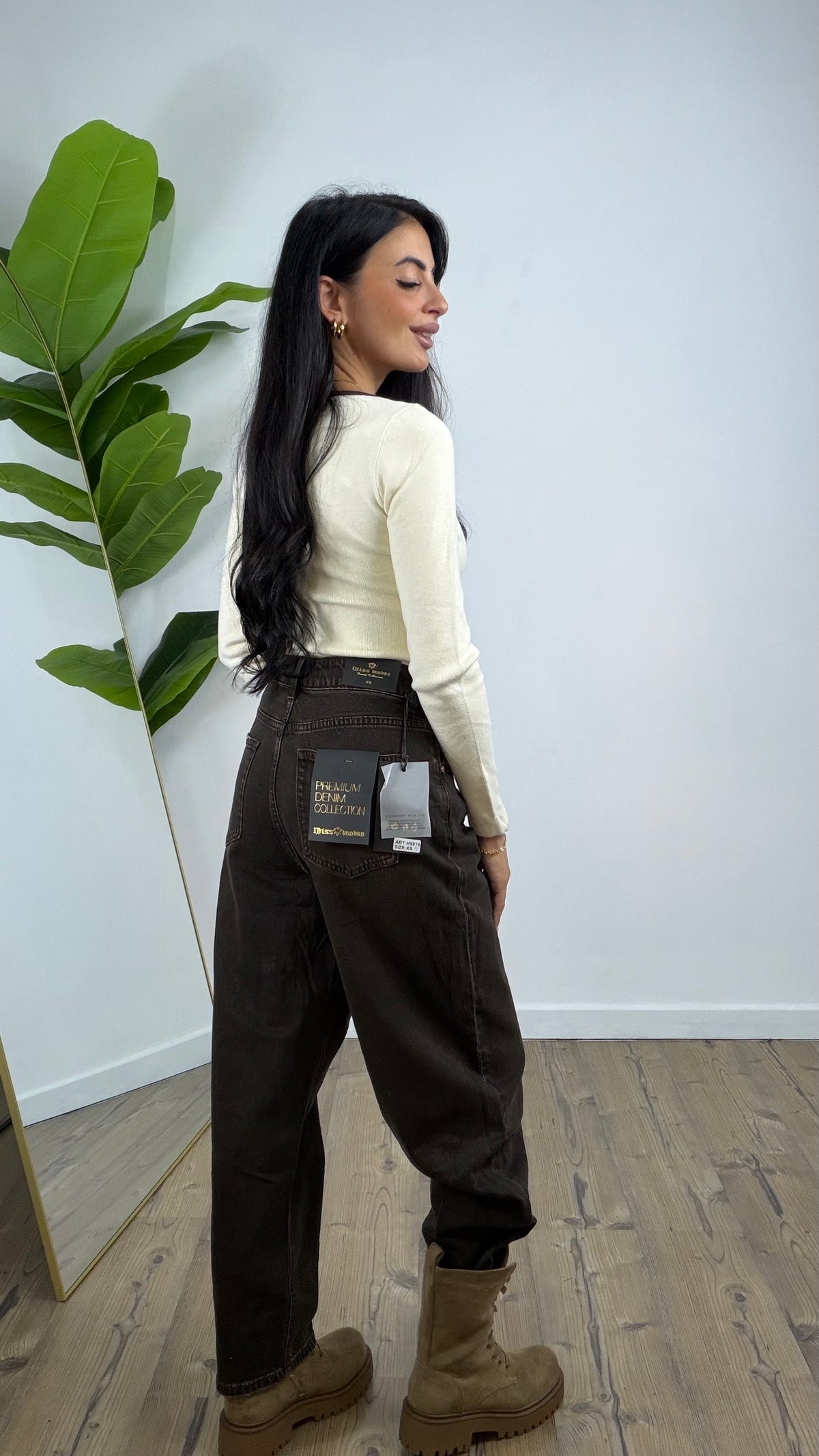 Jeans H5816 marrone