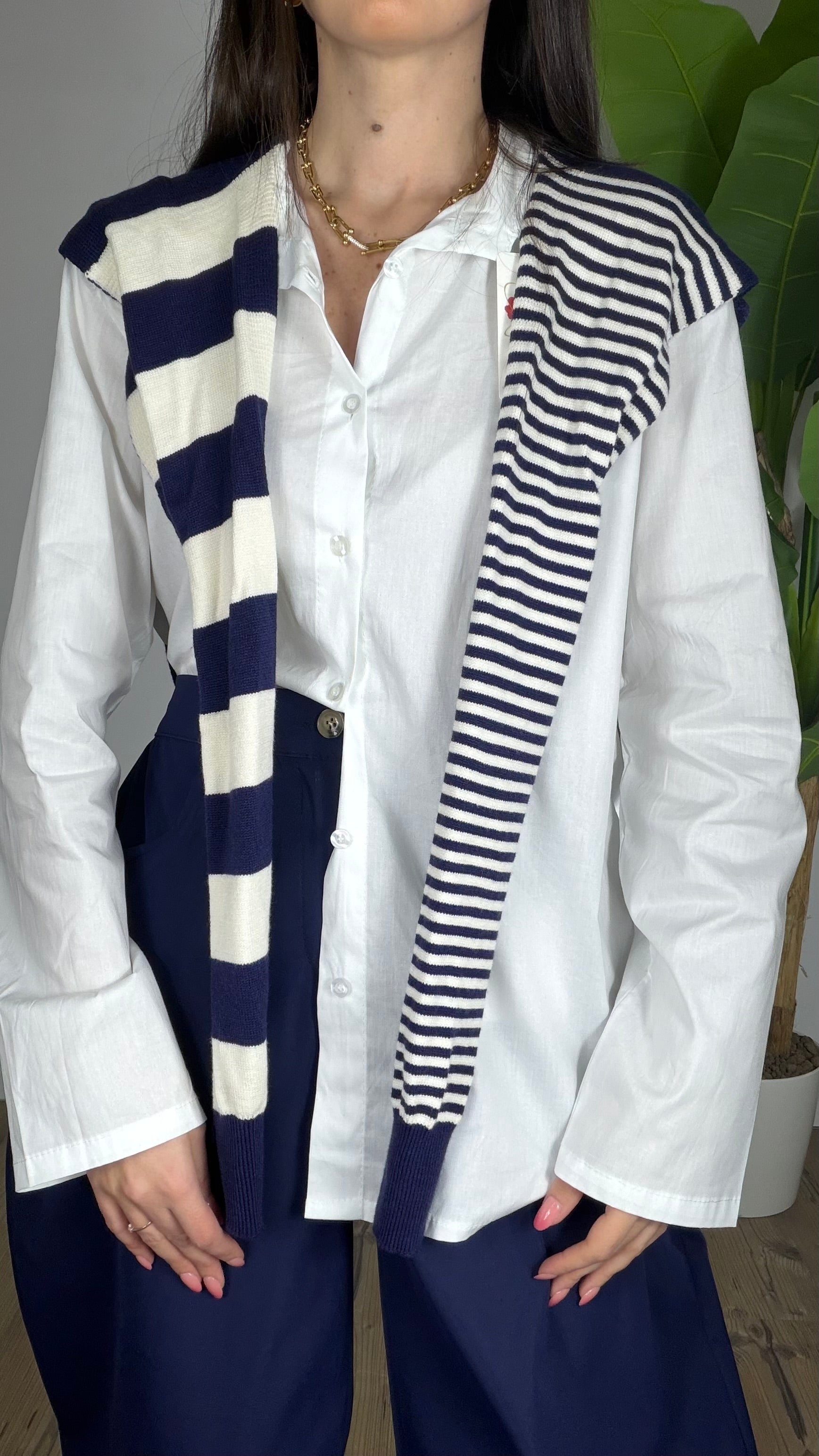 Camicia con Finto Maglioncino