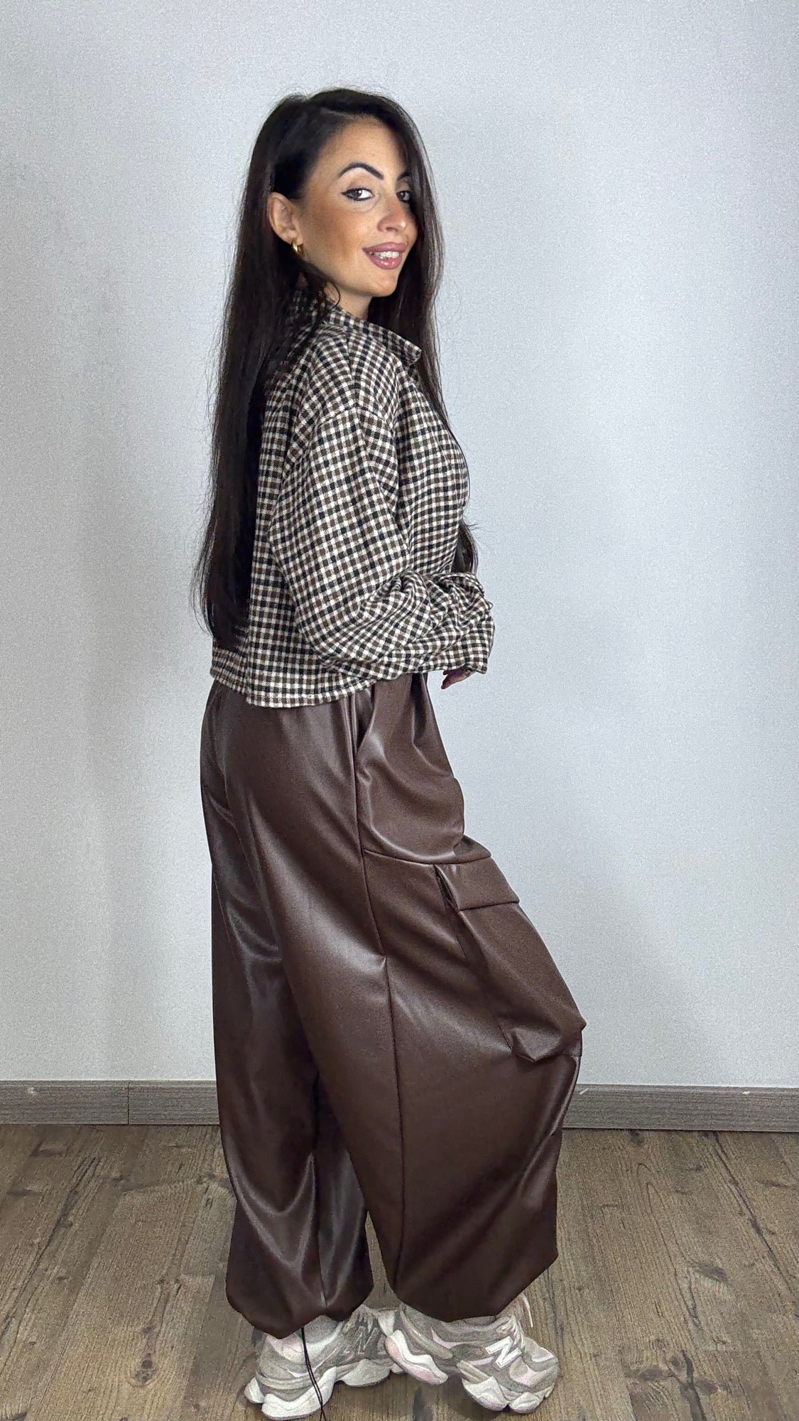 Pantalone Cargo Ecopelle