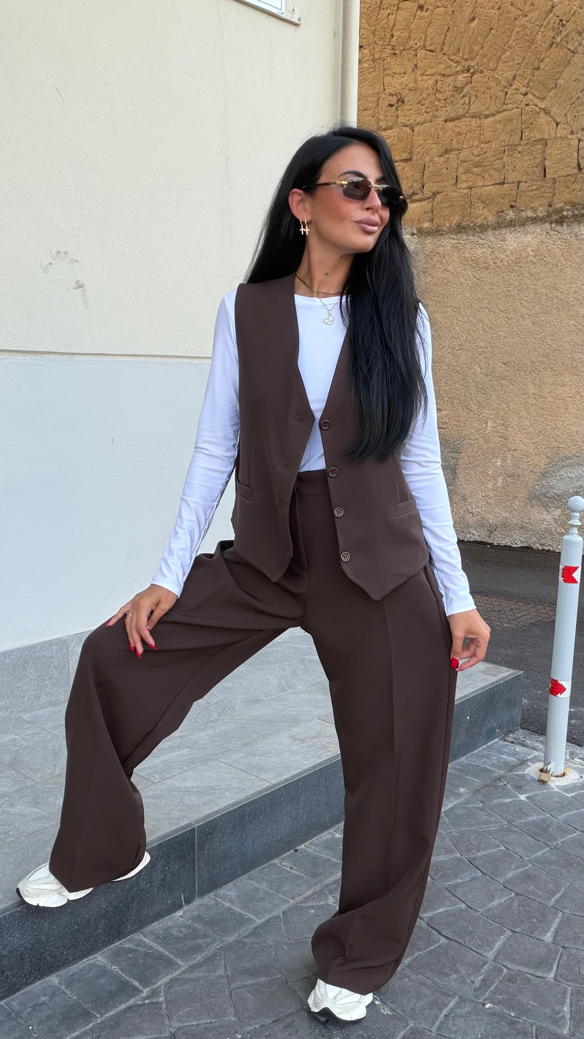 Tailleur Alessia marrone