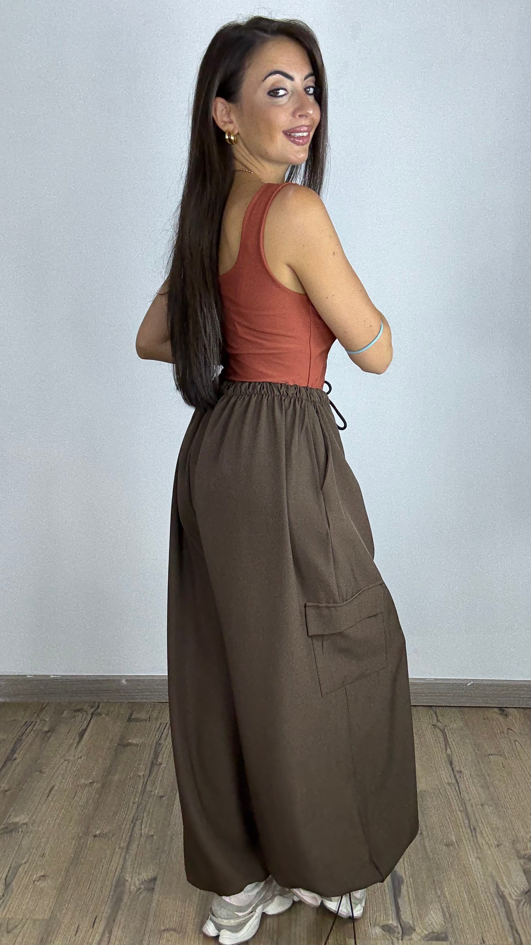 Pantalone Cargo 16080 marrone