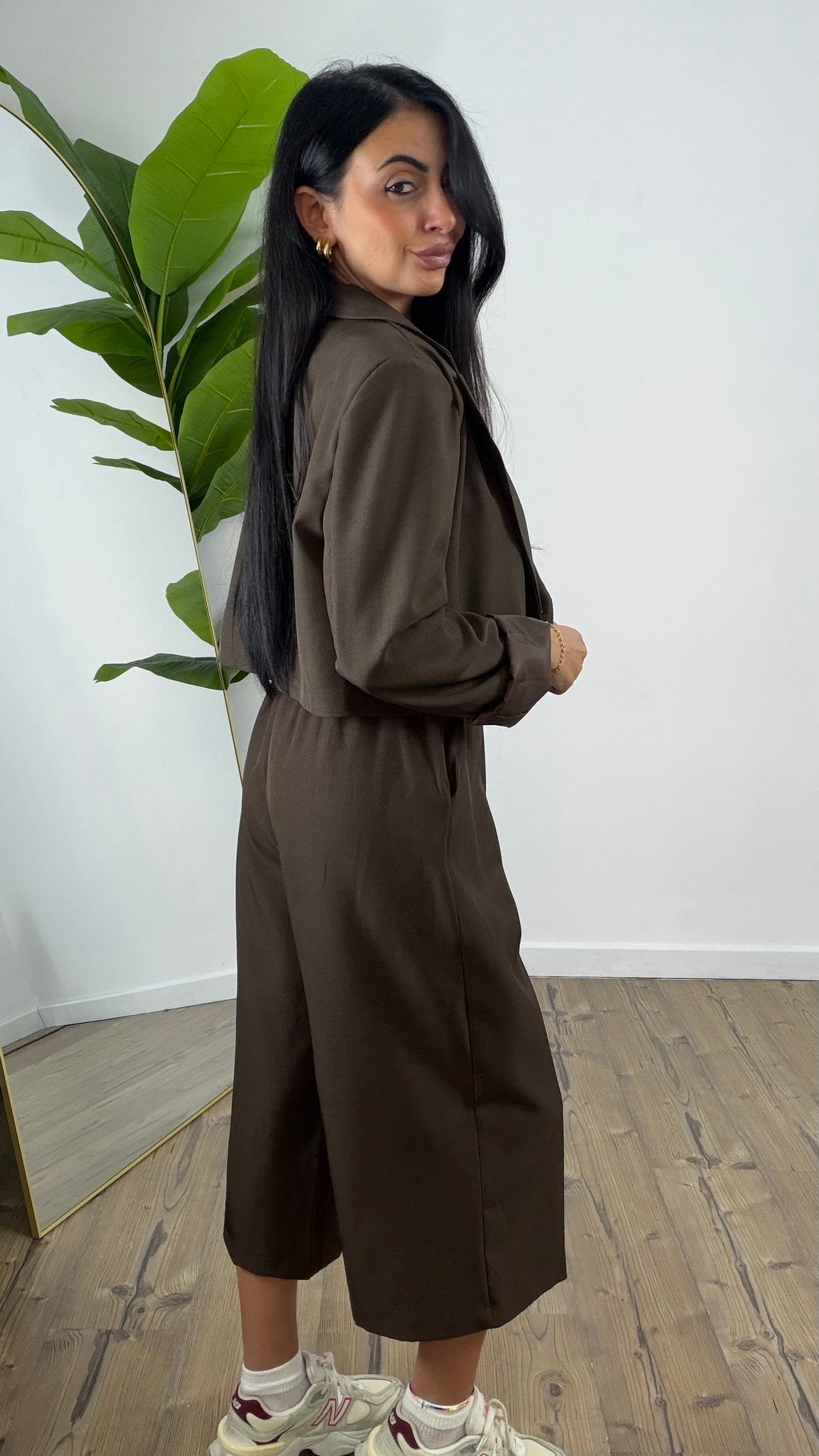 Tailleur Bermuda marrone