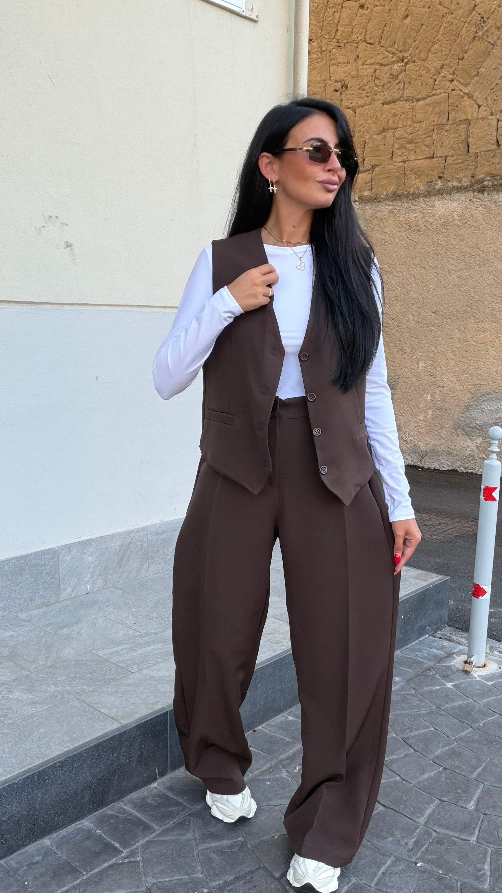 Tailleur Alessia marrone