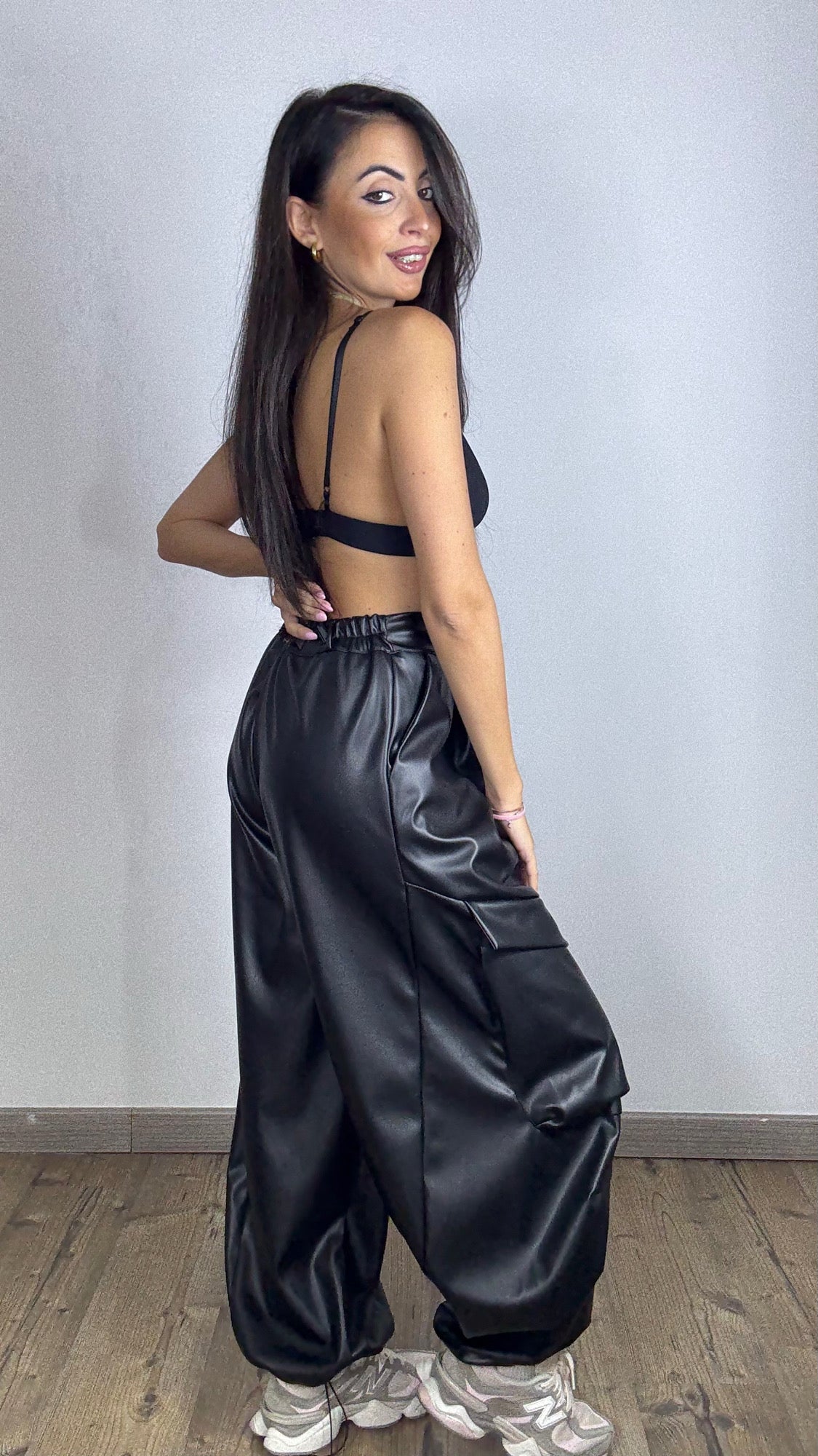 Pantalone Cargo Ecopelle