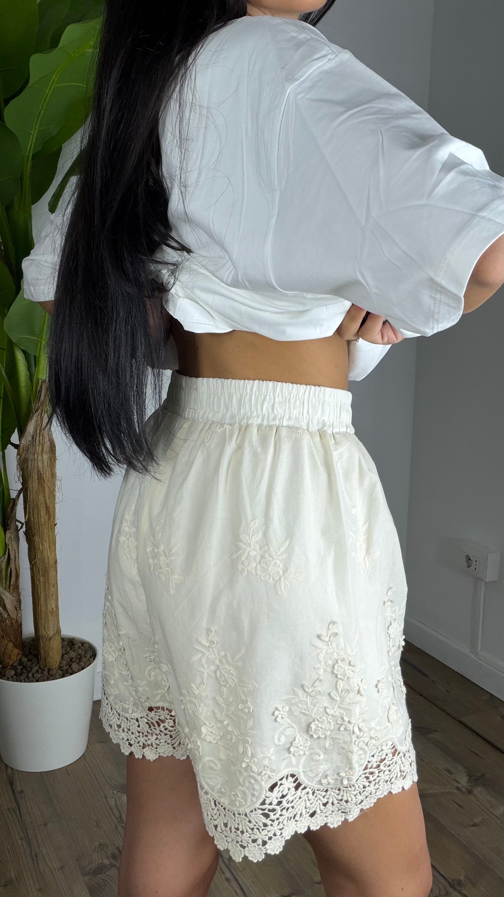 Pantaloncino Fz172 Panna