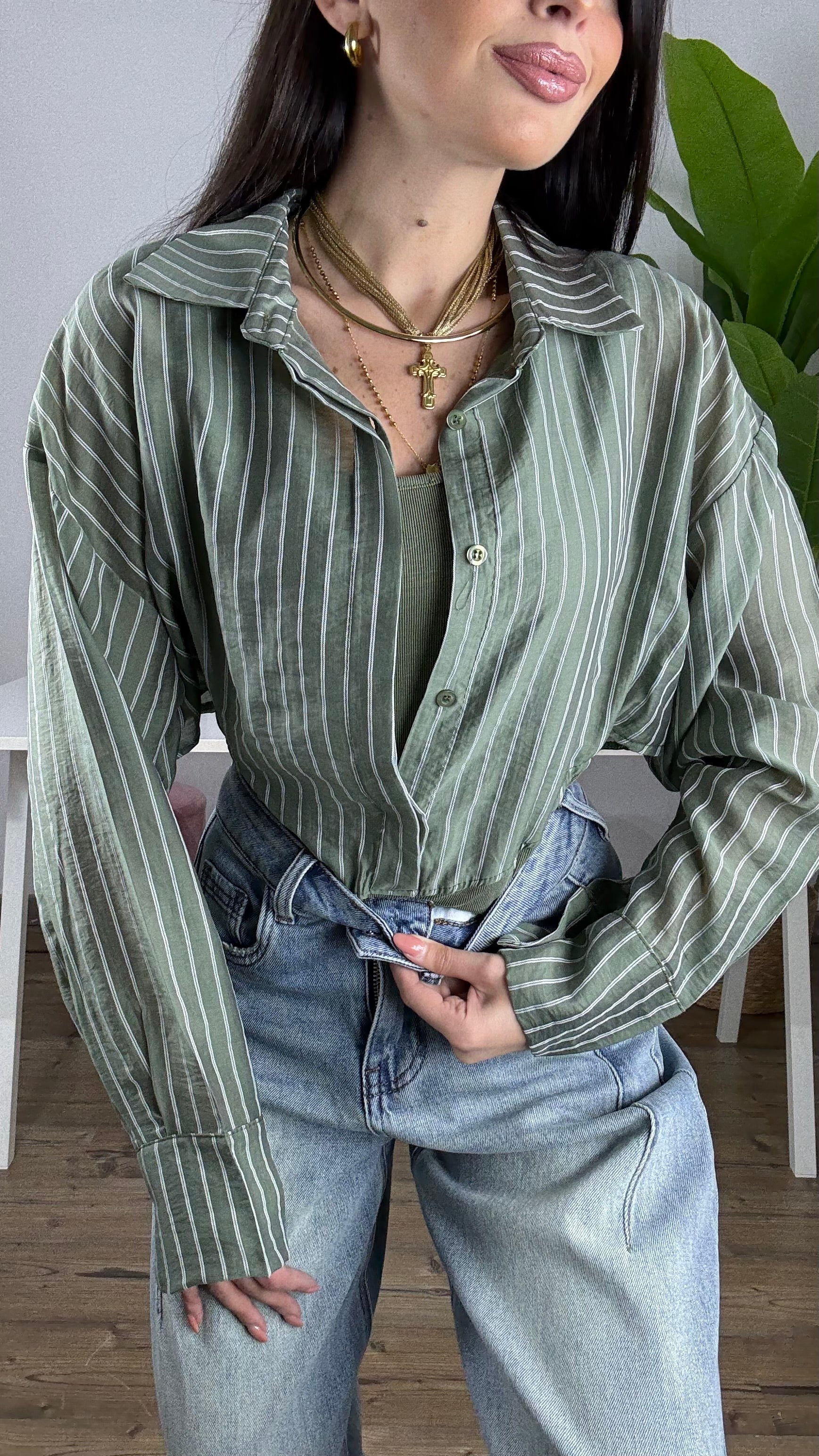 Body Camicia Gessata