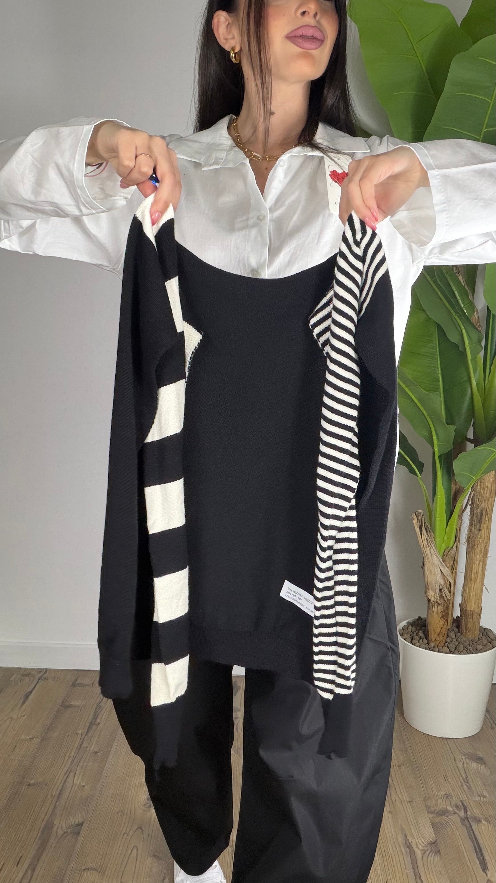 Camicia con Finto Maglioncino