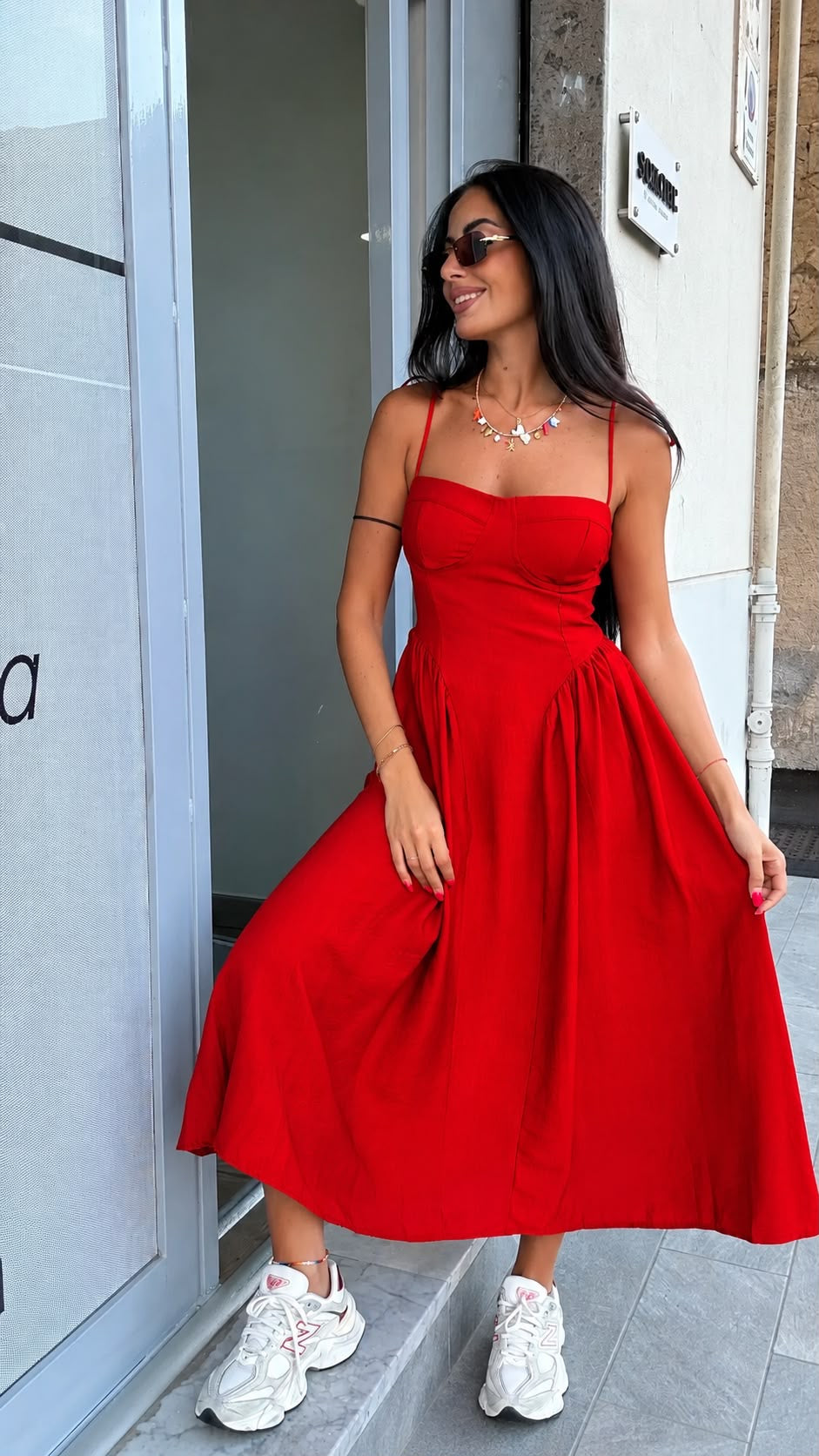 Abito Bambolina Rosso