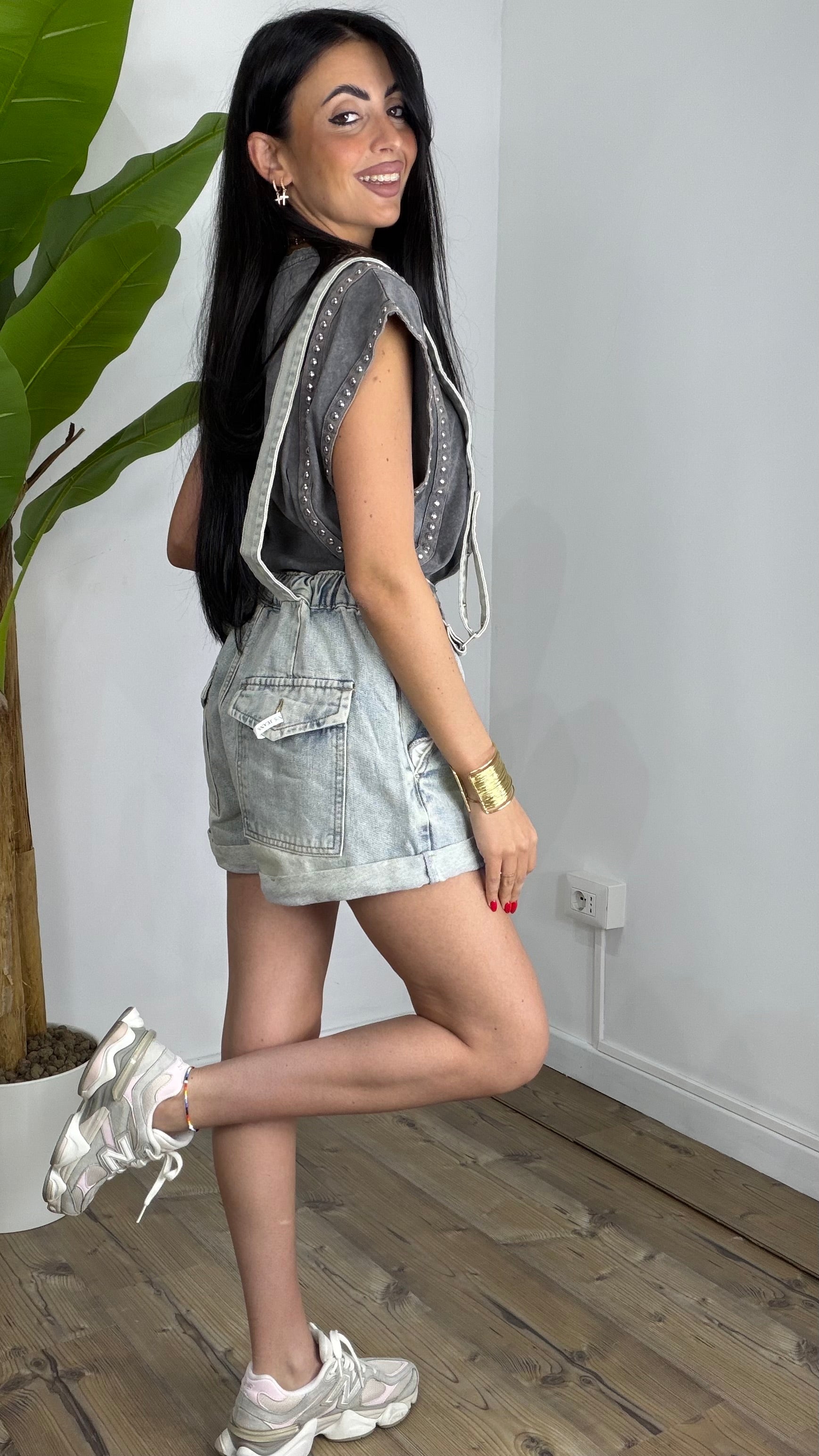 Pantaloncino Salopette 9007-1