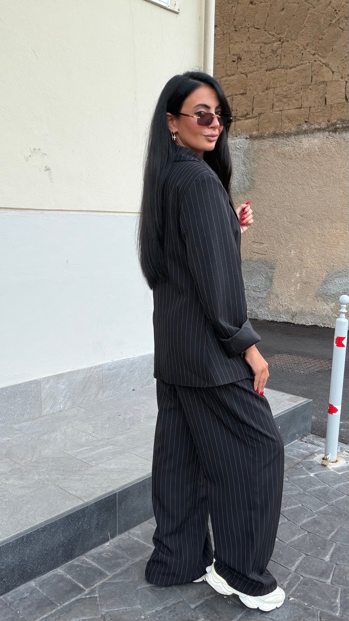 Tailleur Gessato 66793 nero