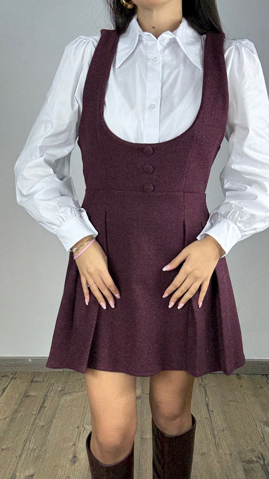 Abito Più Camicia Prugna