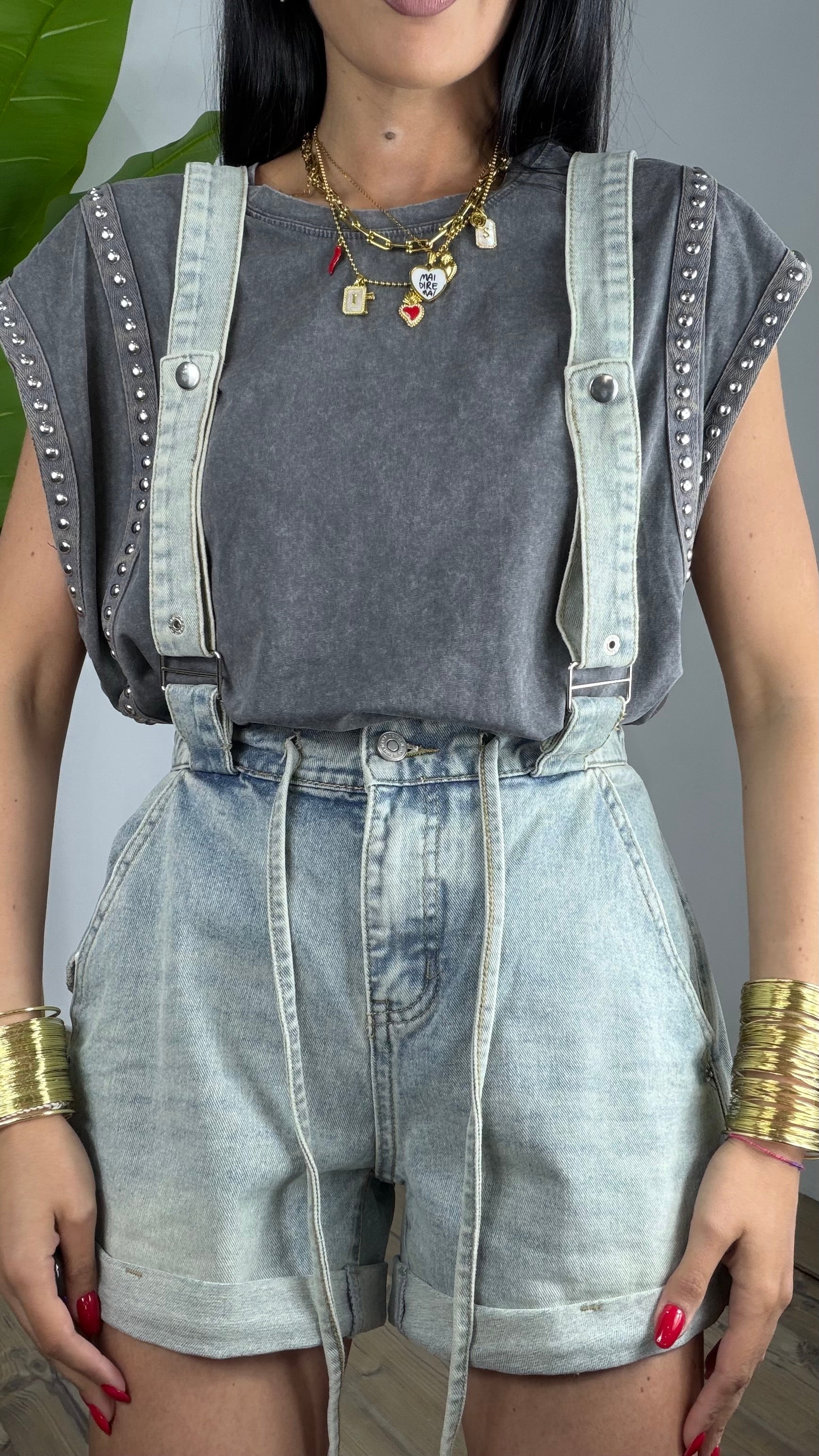 Pantaloncino Salopette 9007-1