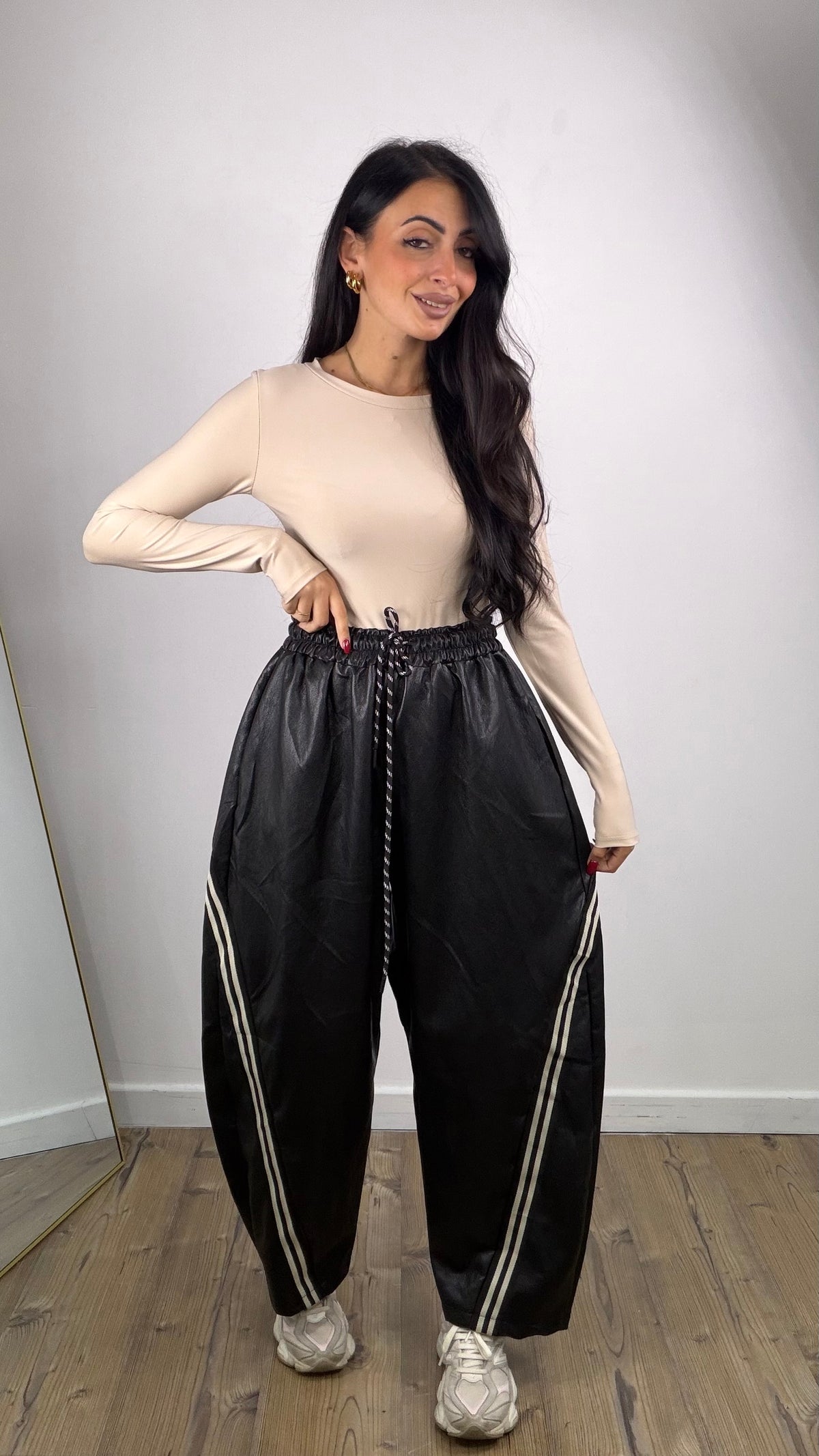 Pantalone Ecopelle Nero 890